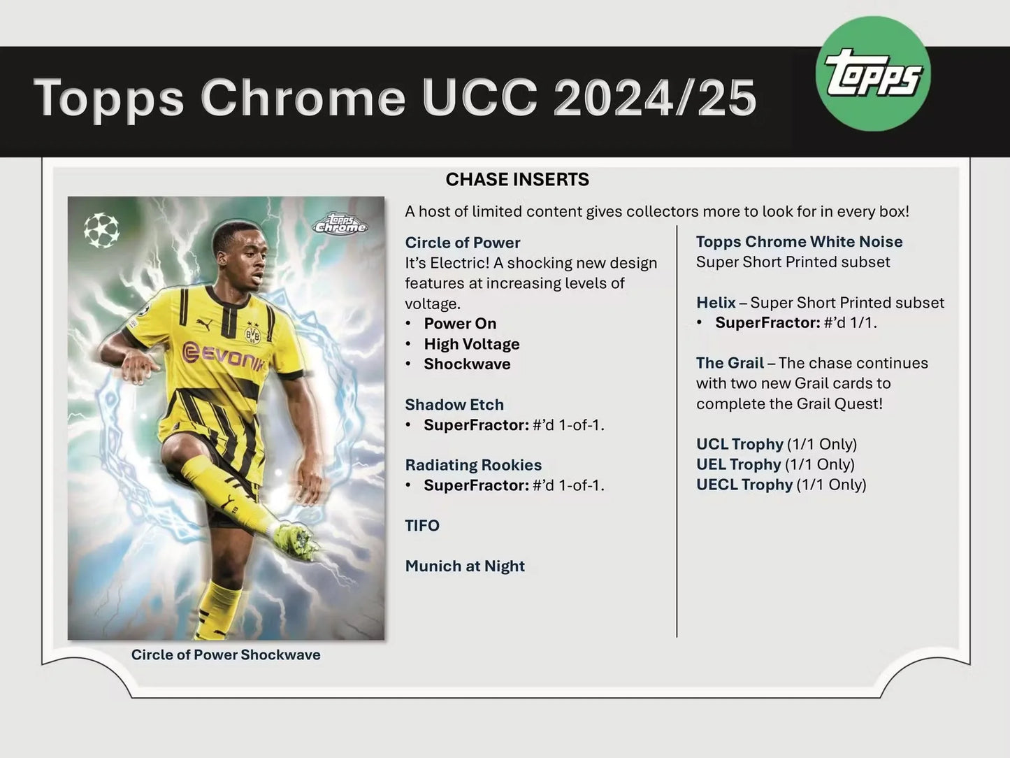 2024-25 Topps Chrome UEFA Club Competitions Soccer Hobby Box