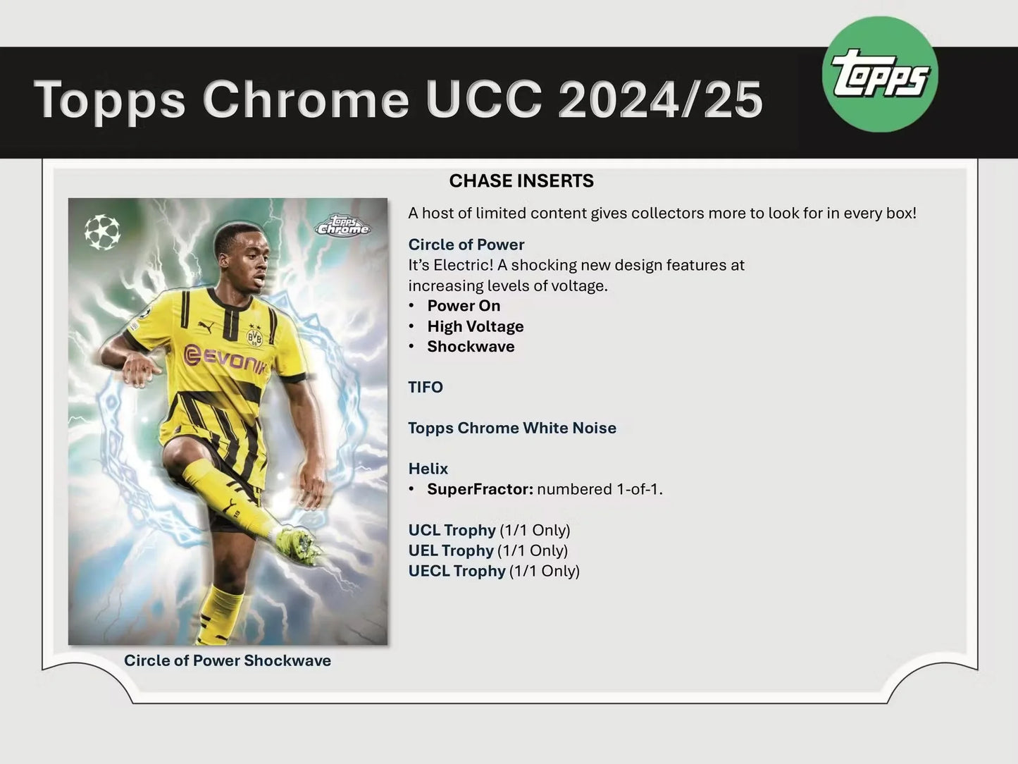 2024-25 Topps Chrome UEFA Club Competitions Soccer Jumbo Box