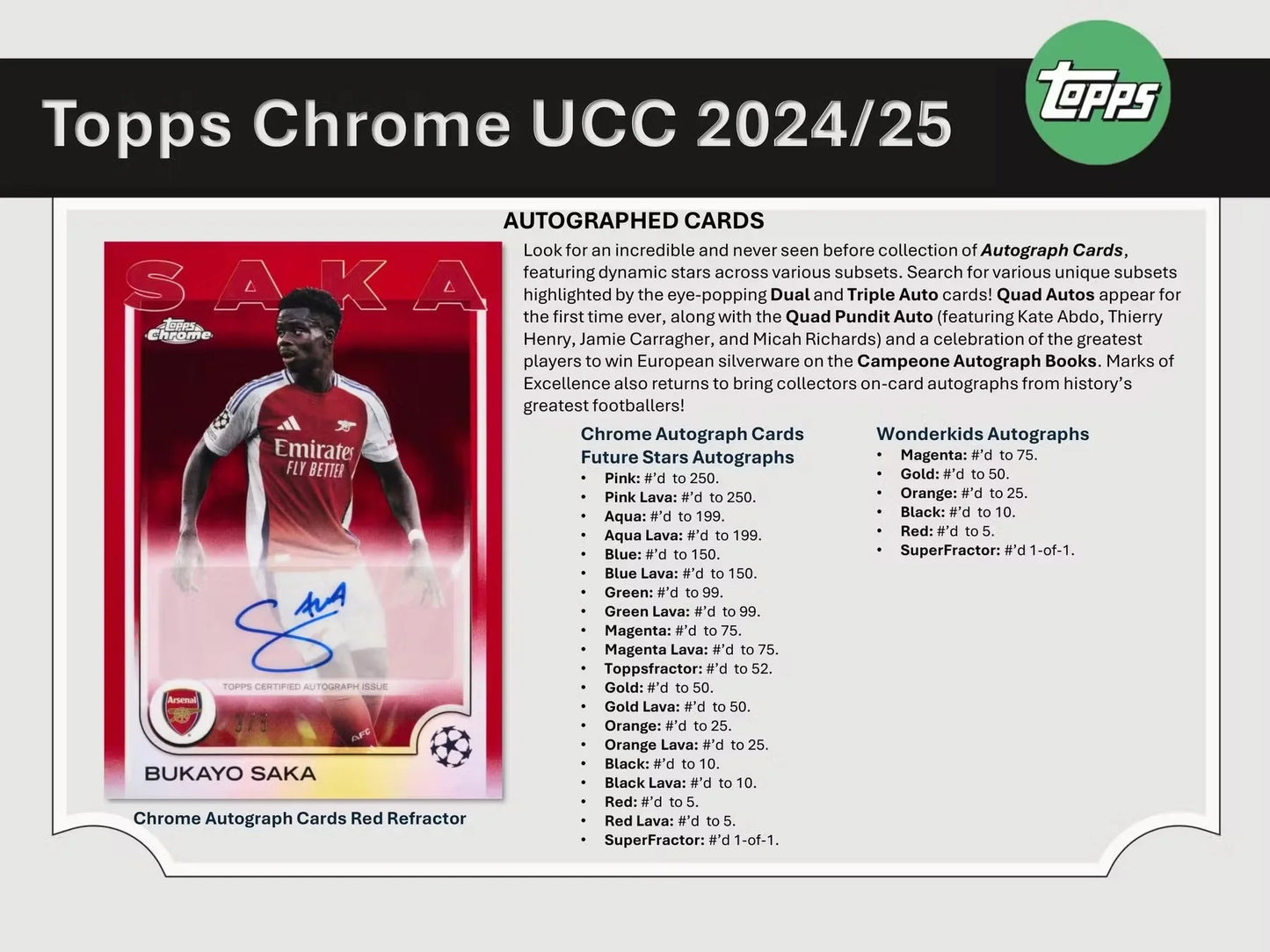 2024-25 Topps Chrome UEFA Club Competitions Soccer Jumbo Box