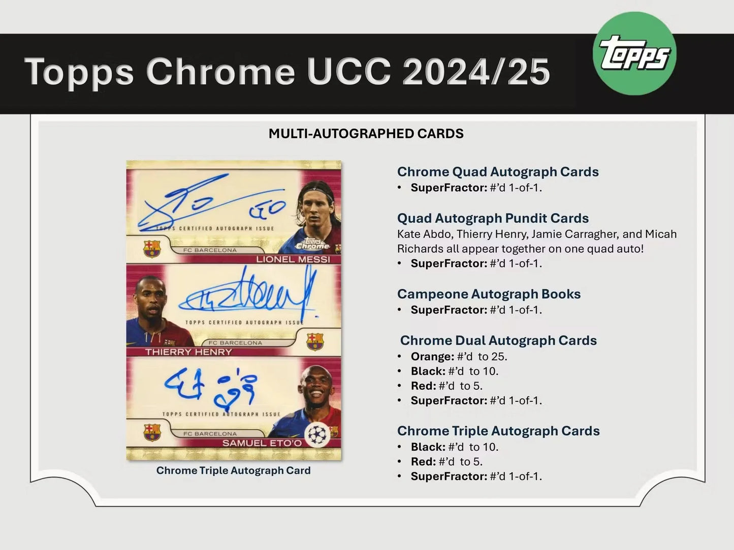 2024-25 Topps Chrome UEFA Club Competitions Soccer Jumbo Box