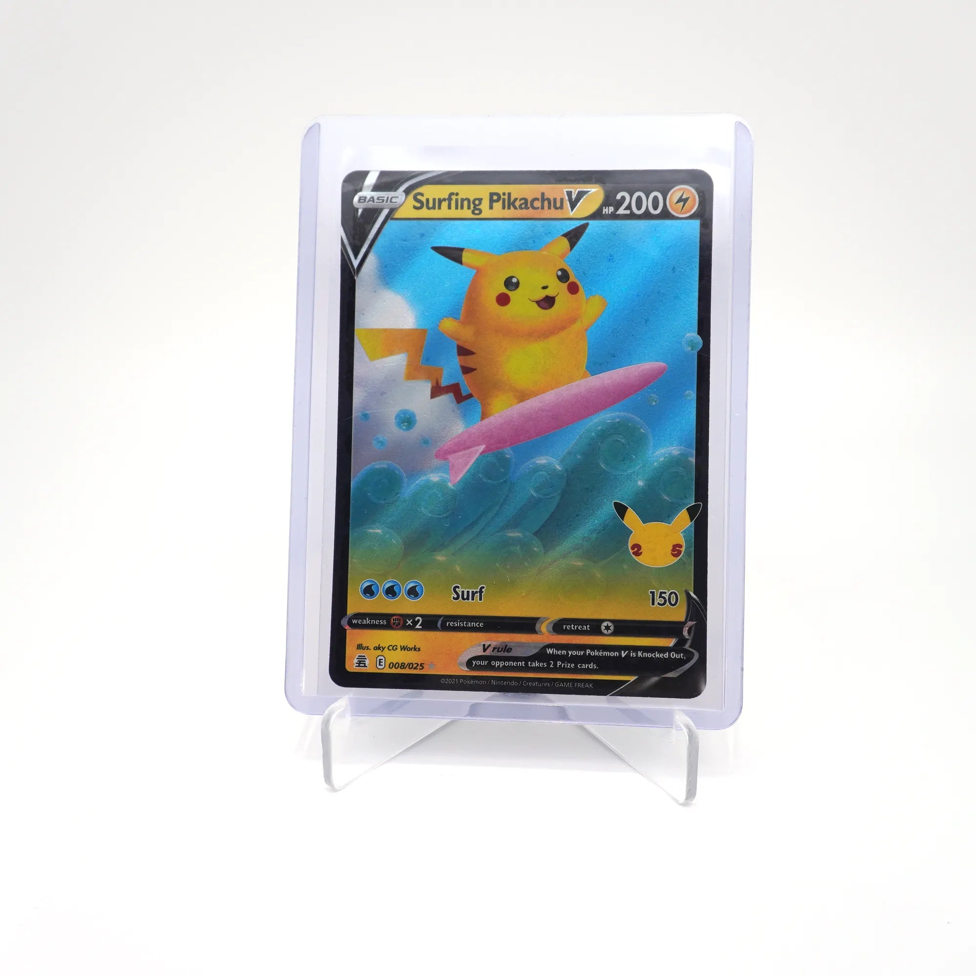 Pokemon TCG Surfing Pikachu V 008/025 (Card 7/10)