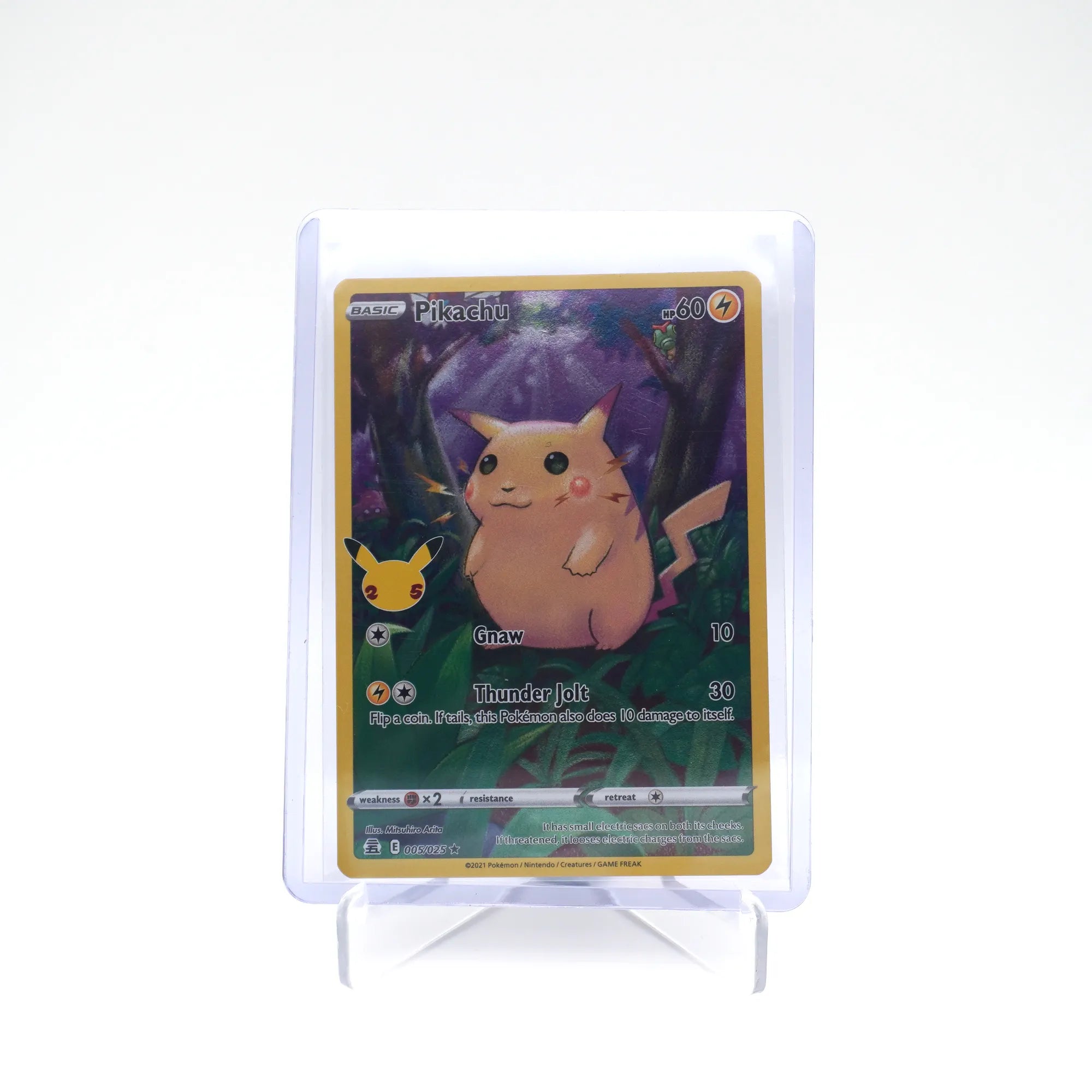 2021 Pokemon PIKACHU 005/025 Celebrations 25th Anniversary Holo Rare English (Card 1/10)