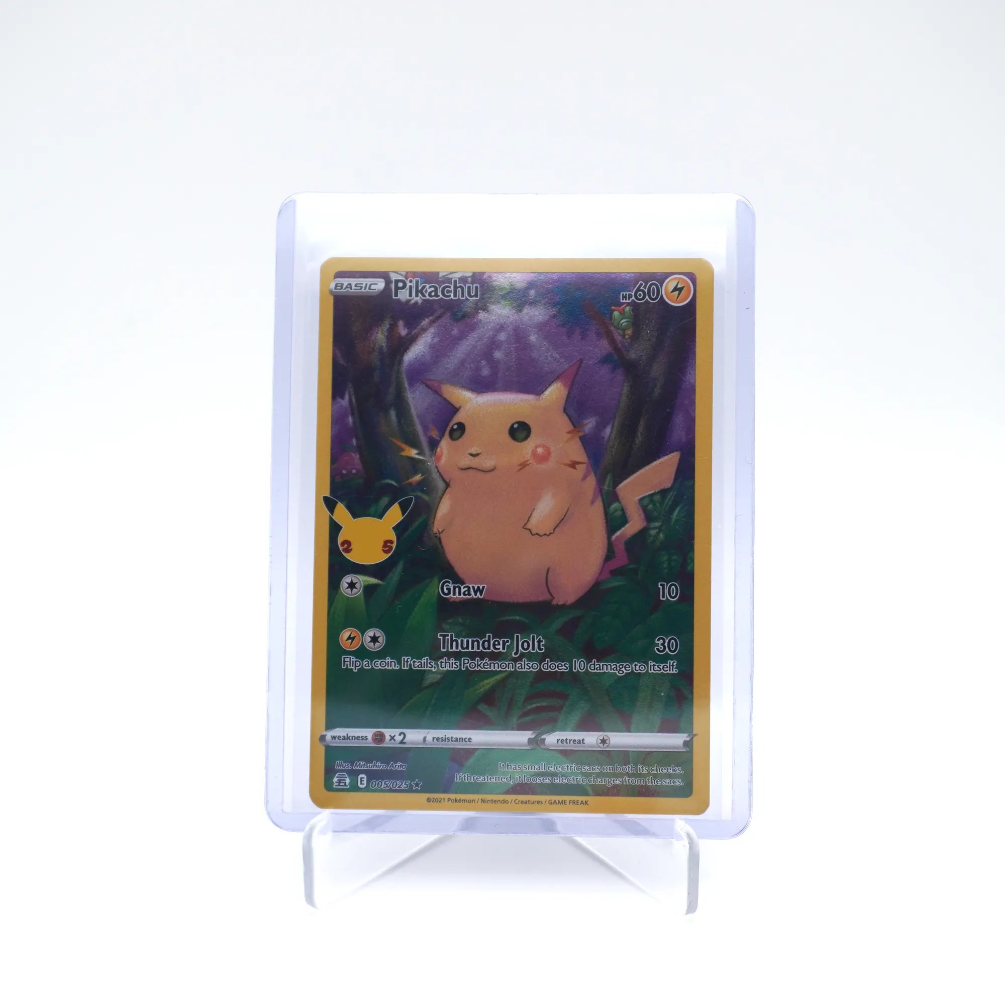 2021 Pokemon PIKACHU 005/025 Celebrations 25th Anniversary Holo Rare English (Card 3/10)
