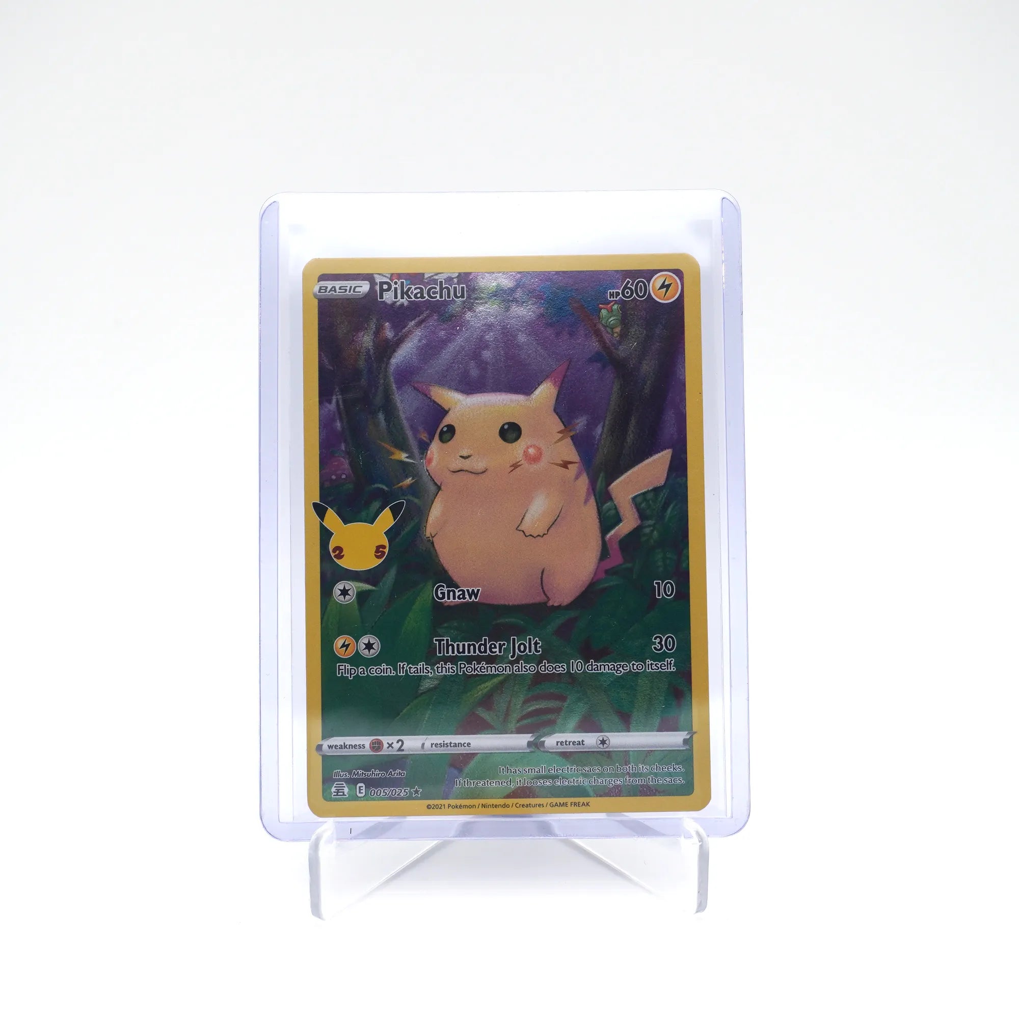 2021 Pokemon PIKACHU 005/025 Celebrations 25th Anniversary Holo Rare English (Card 5/10)