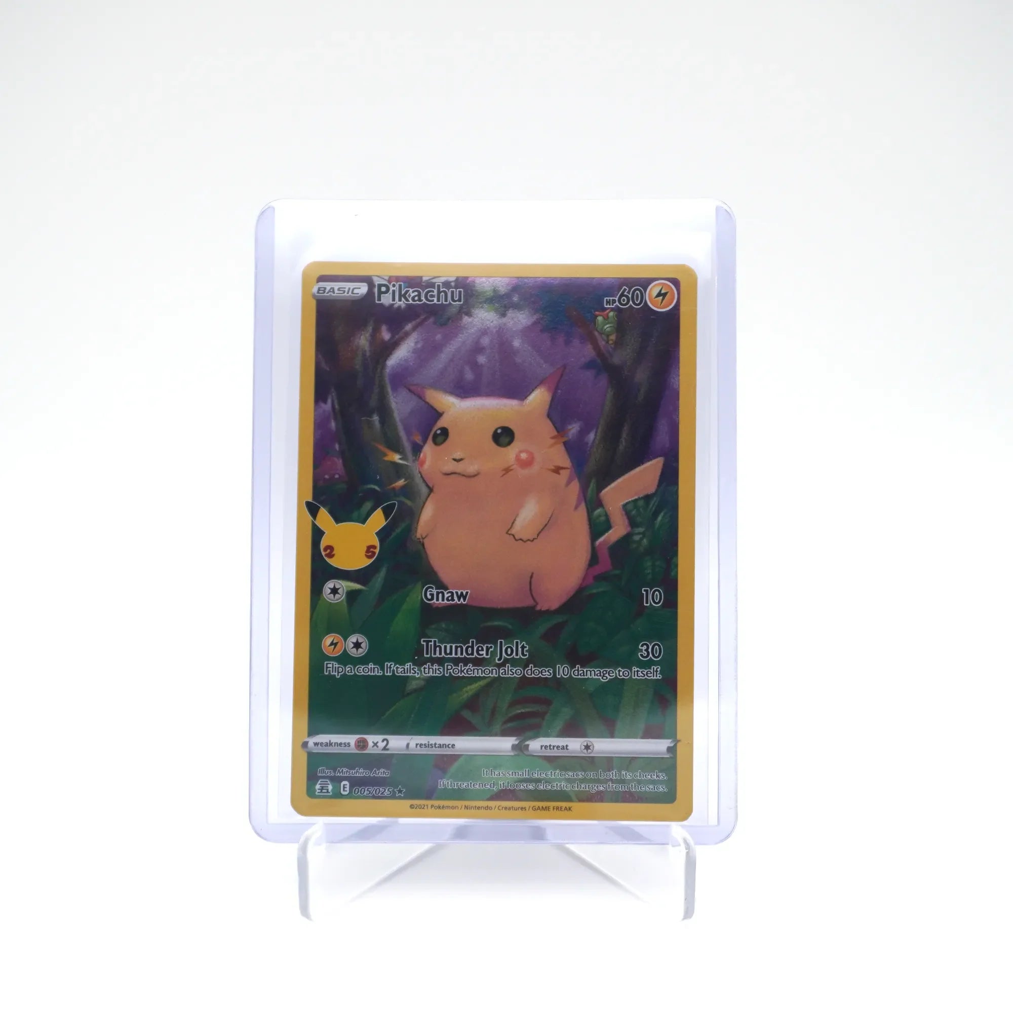 2021 Pokemon PIKACHU 005/025 Celebrations 25th Anniversary Holo Rare English (Card 6/10)