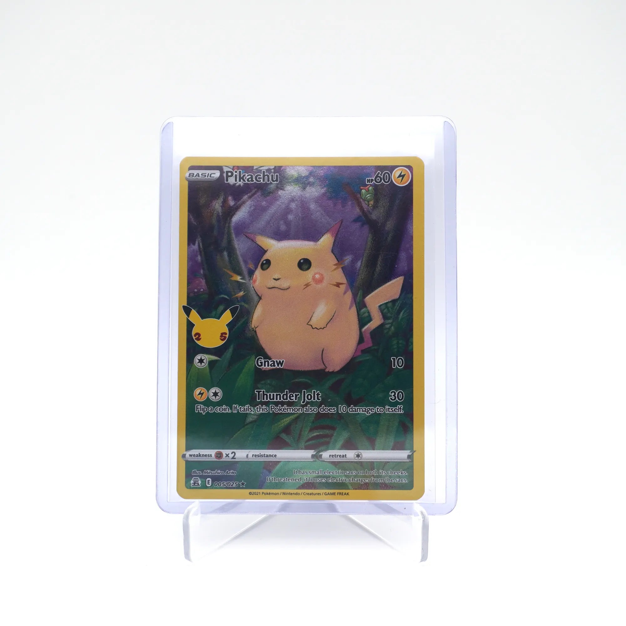 2021 Pokemon PIKACHU 005/025 Celebrations 25th Anniversary Holo Rare English (Card 7/10)