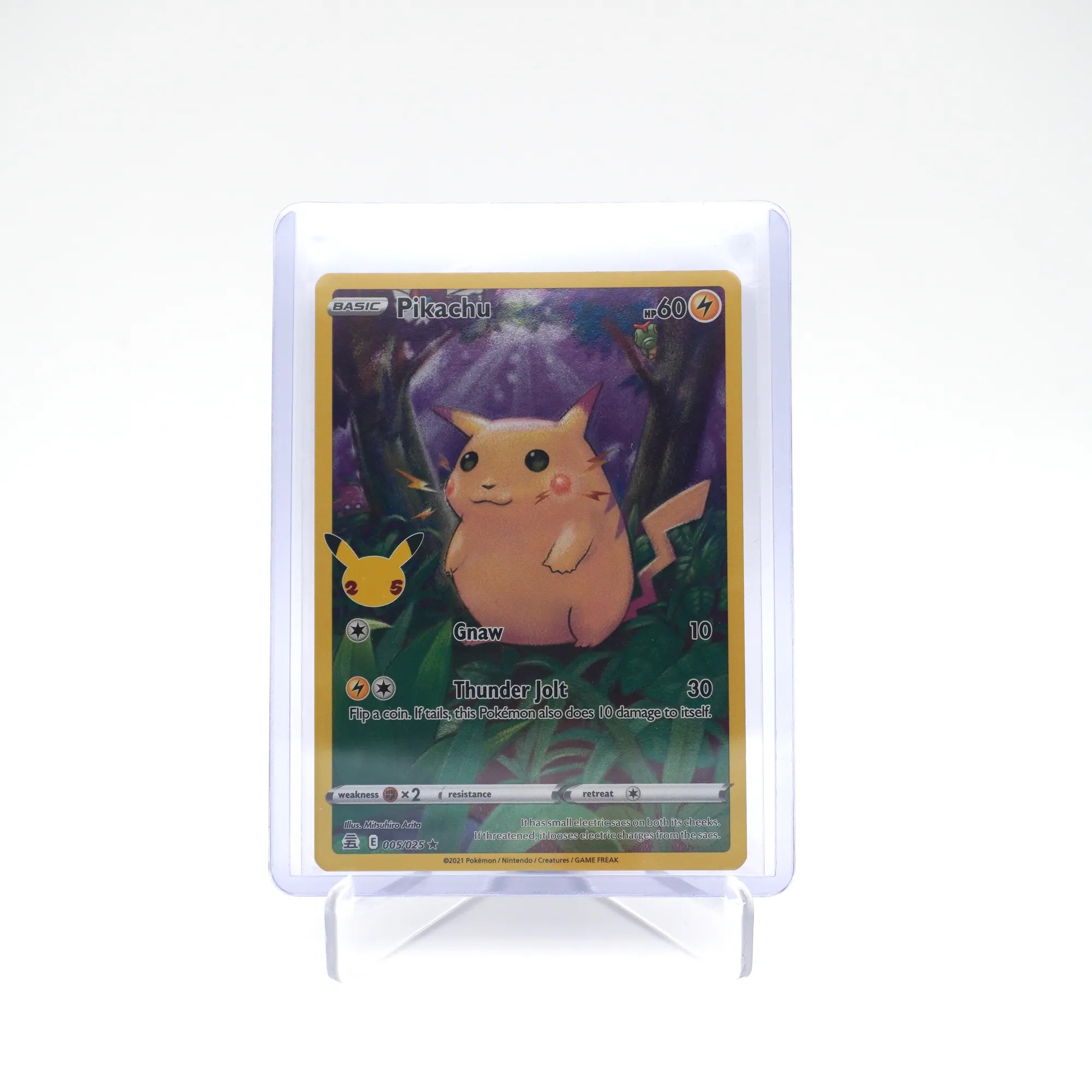 2021 Pokemon PIKACHU 005/025 Celebrations 25th Anniversary Holo Rare English (Card 10/10)