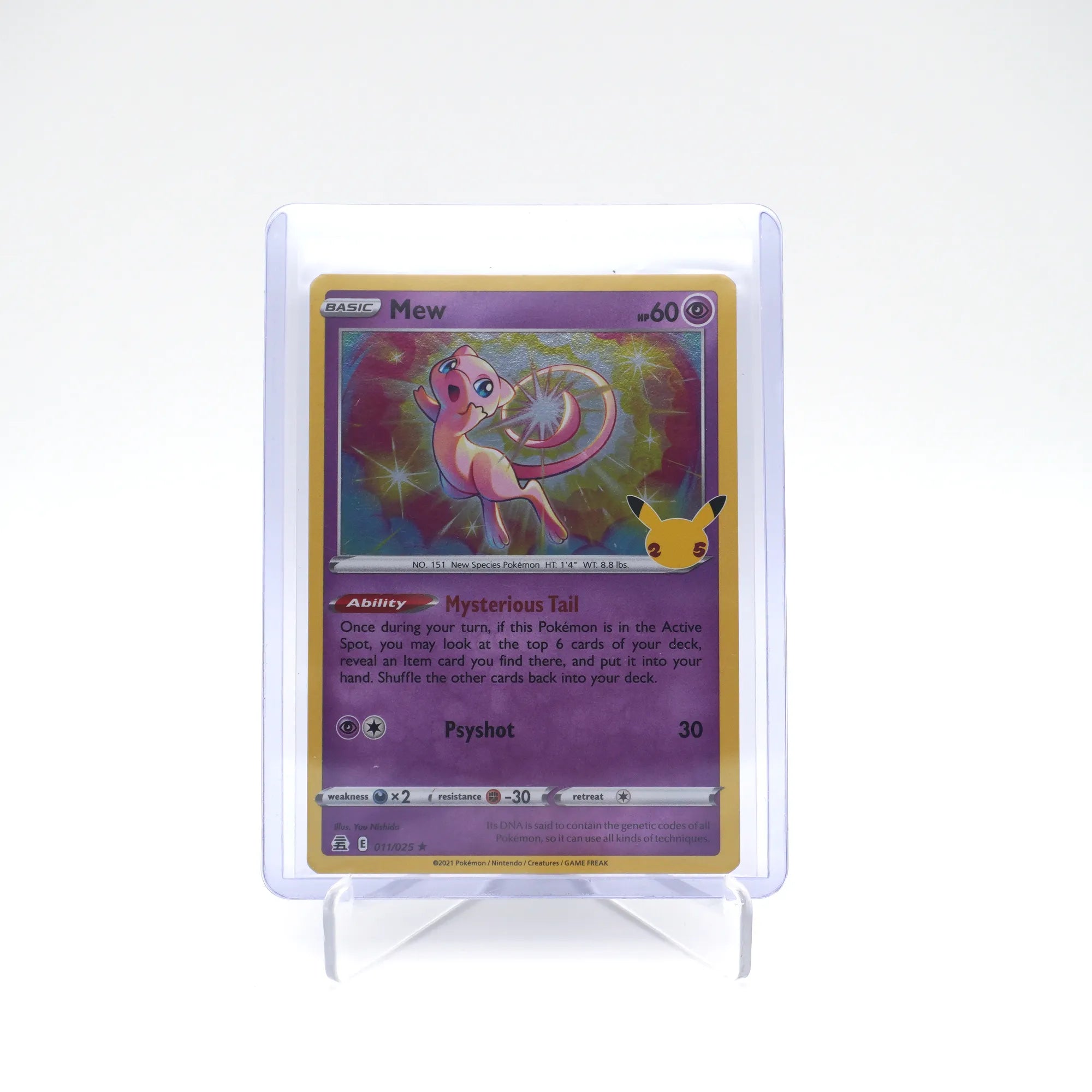 Pokémon TCG: Mew 011/025 Celebrations Holo 25th Anniversary edition (Card 2/9)