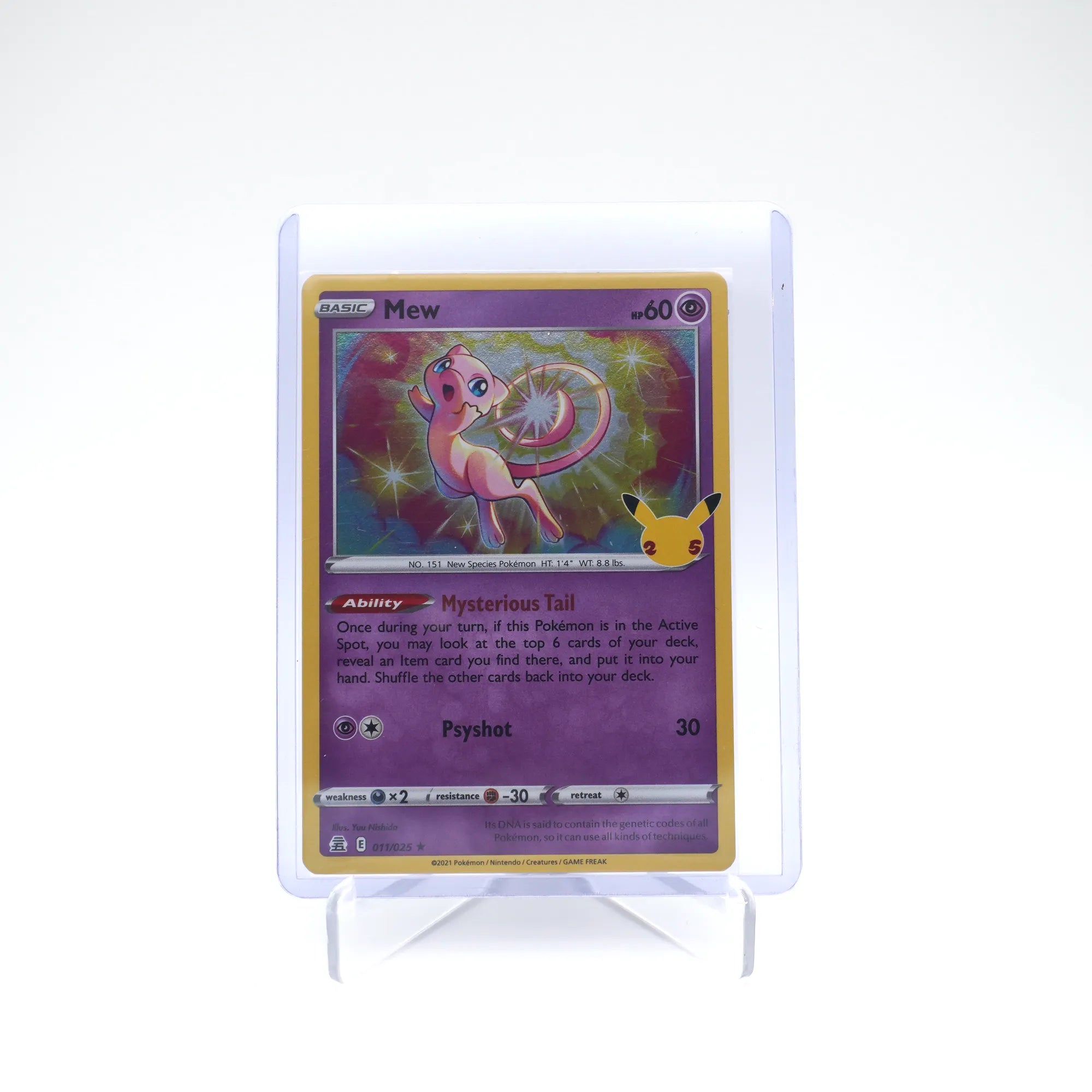 Pokémon TCG: Mew 011/025 Celebrations Holo 25th Anniversary edition (Card 7/9)