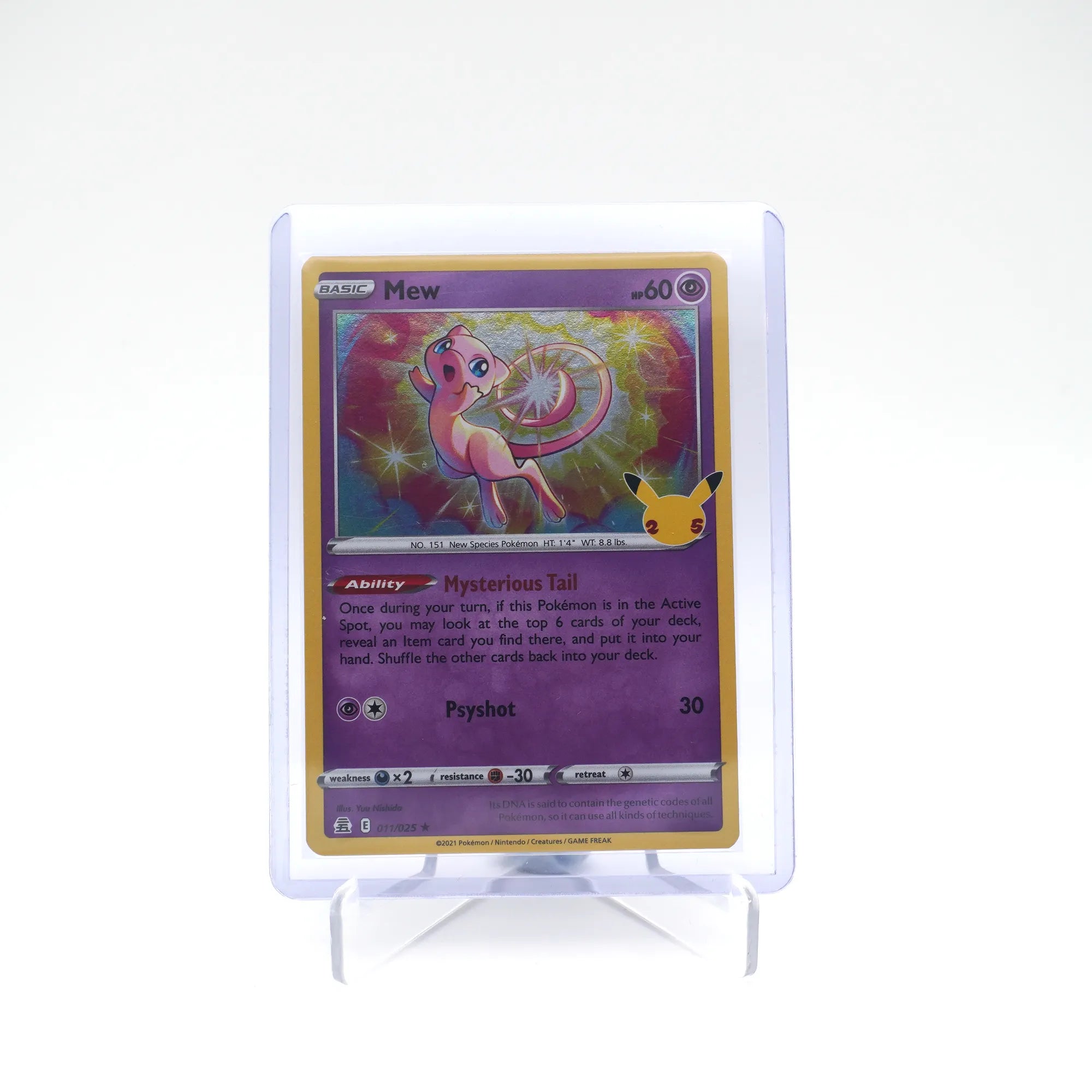 Pokémon TCG: Mew 011/025 Celebrations Holo 25th Anniversary edition (Card 9/9)