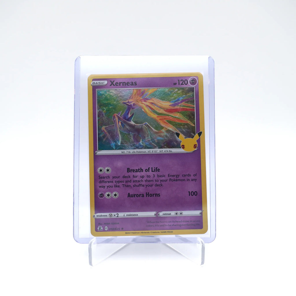 Pokémon TCG Xerneas 012/025 25th Anniversary Celebrations Holo Rare (Card 1/10)