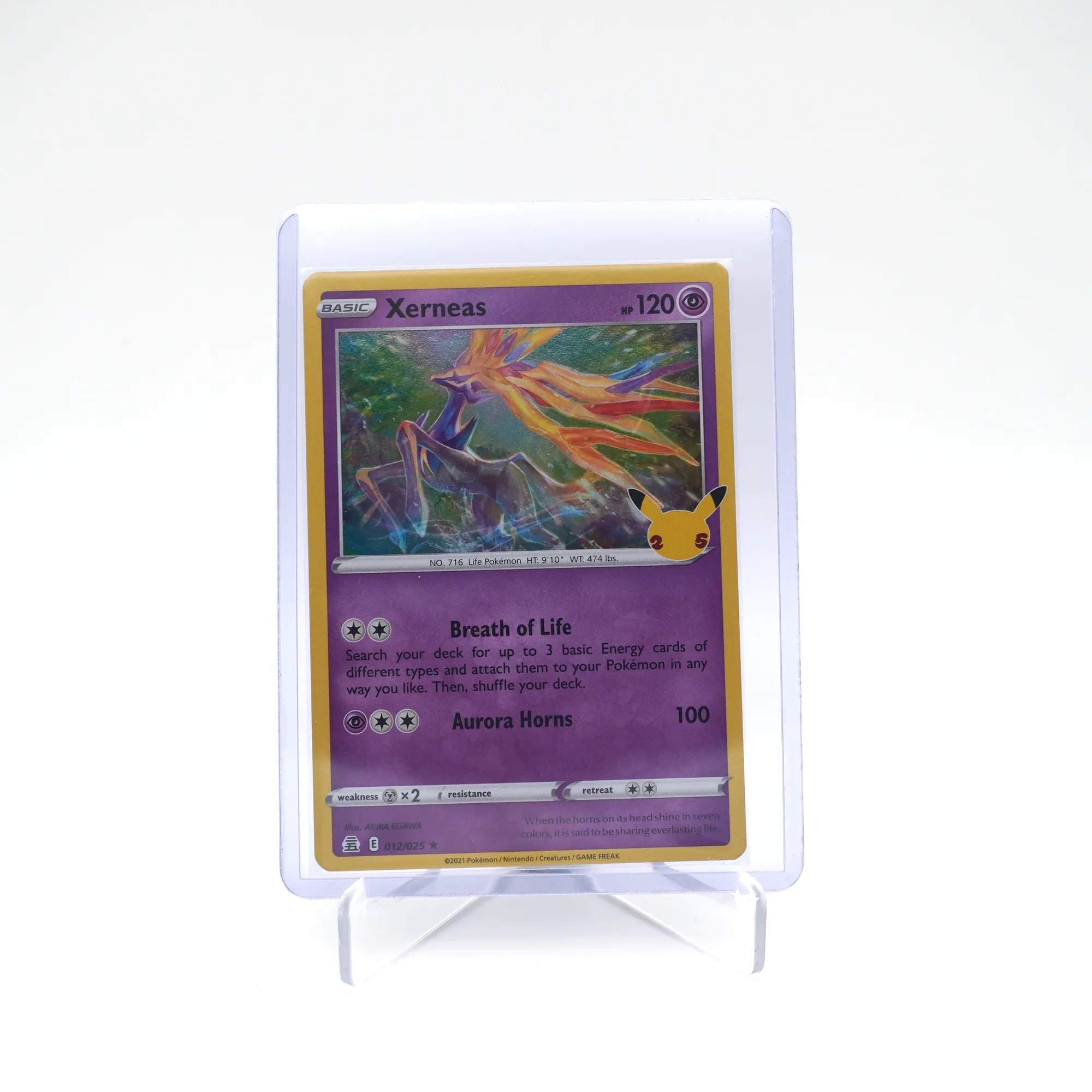 Pokémon TCG Xerneas 012/025 25th Anniversary Celebrations Holo Rare (Card 2/10)