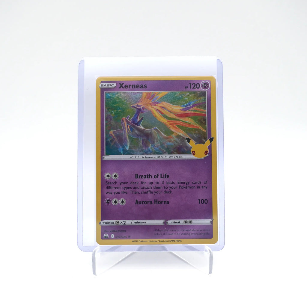 Pokémon TCG Xerneas 012/025 25th Anniversary Celebrations Holo Rare (Card 6/10)