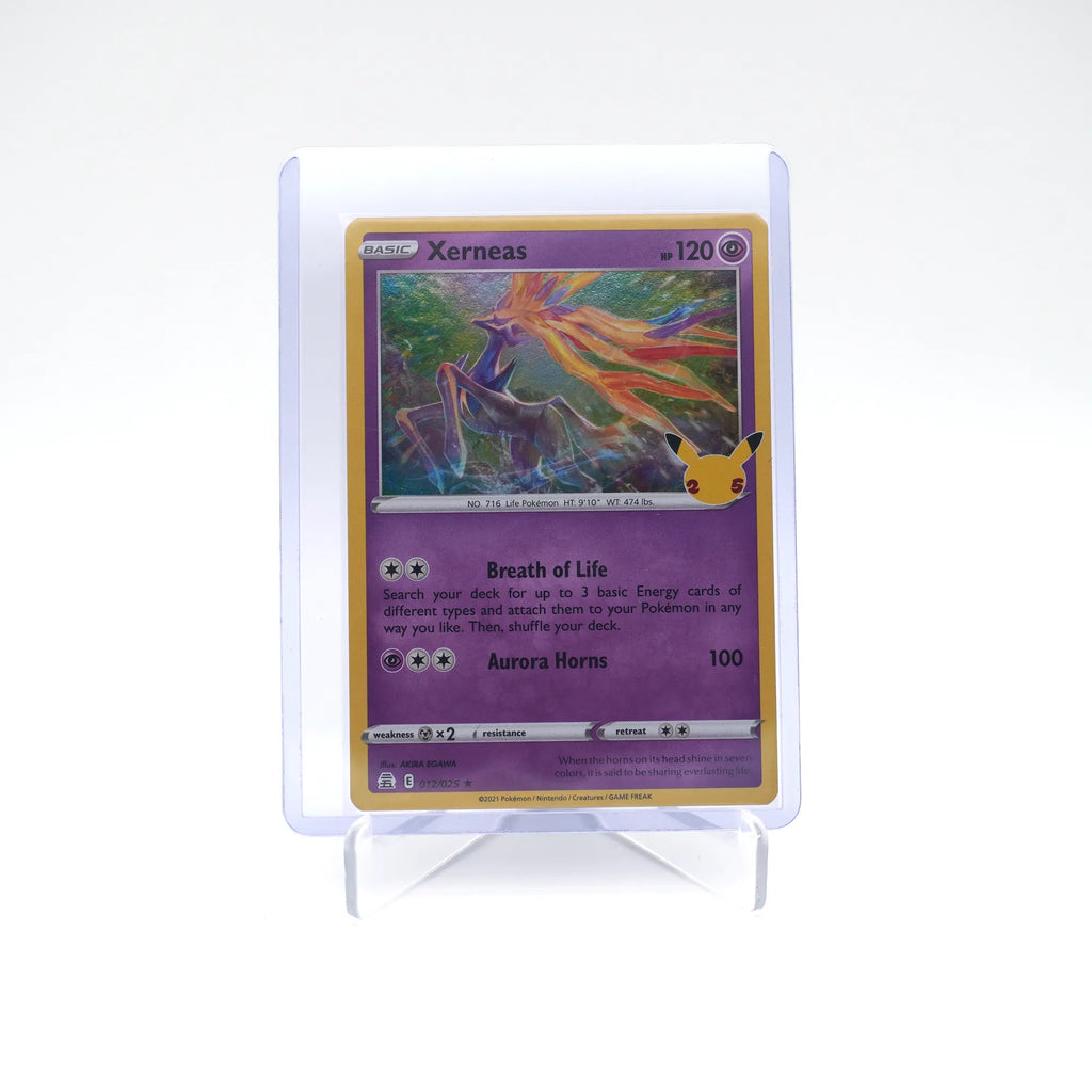 Pokémon TCG Xerneas 012/025 25th Anniversary Celebrations Holo Rare (Card 8/10)