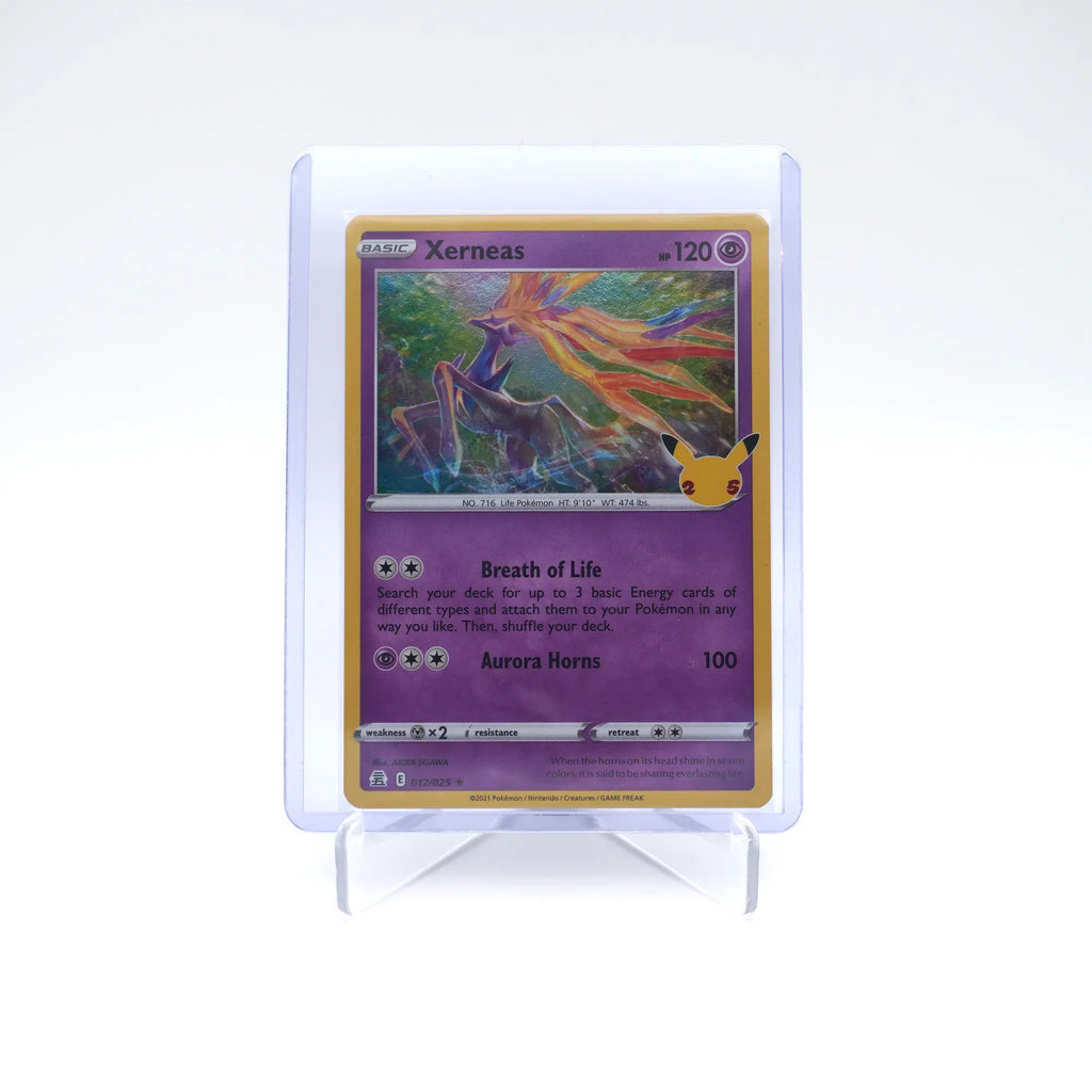 Pokémon TCG Xerneas 012/025 25th Anniversary Celebrations Holo Rare (Card 10/10)
