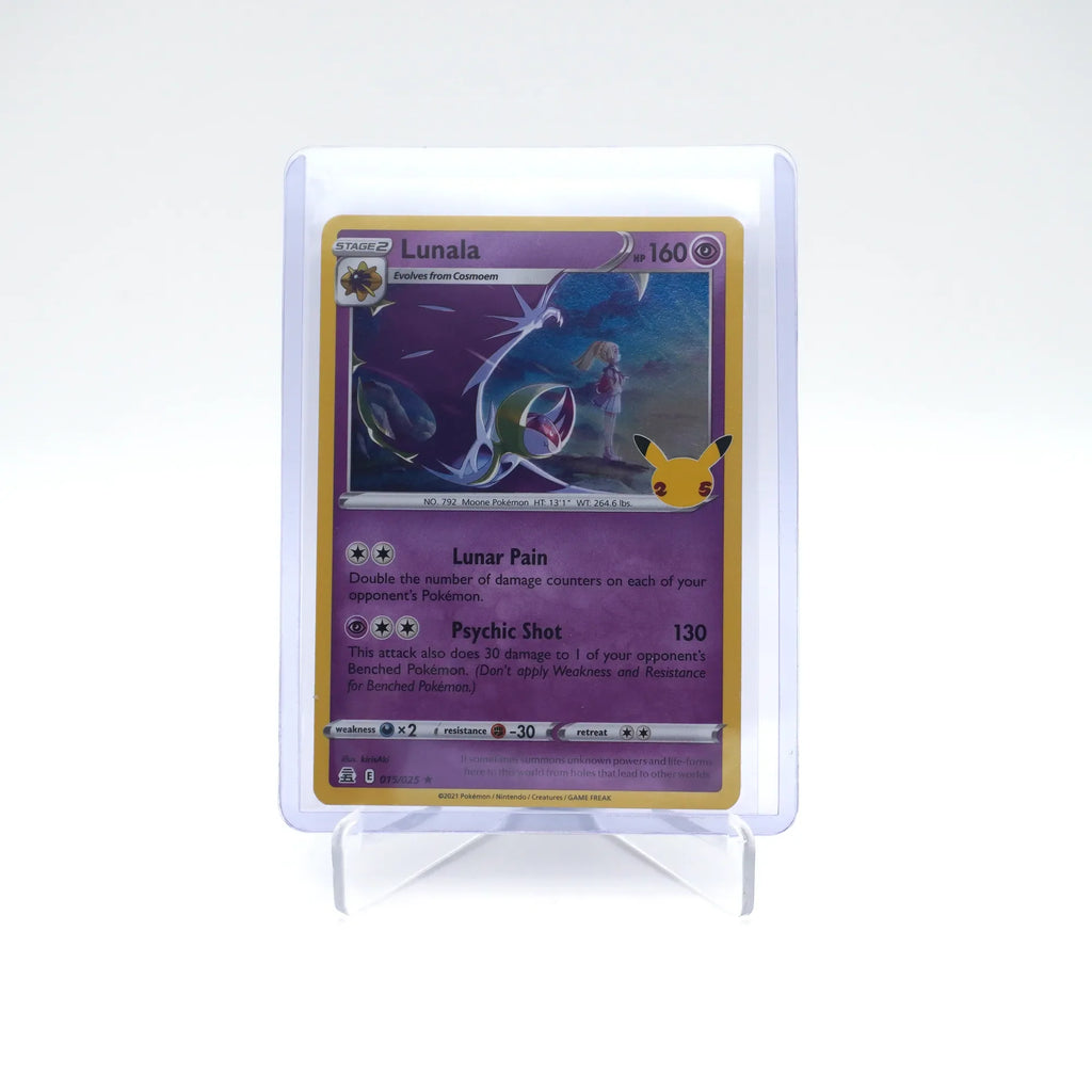 Lunala 015/025 Celebrations Holo Rare Pokemon 25th (Card 1/10)