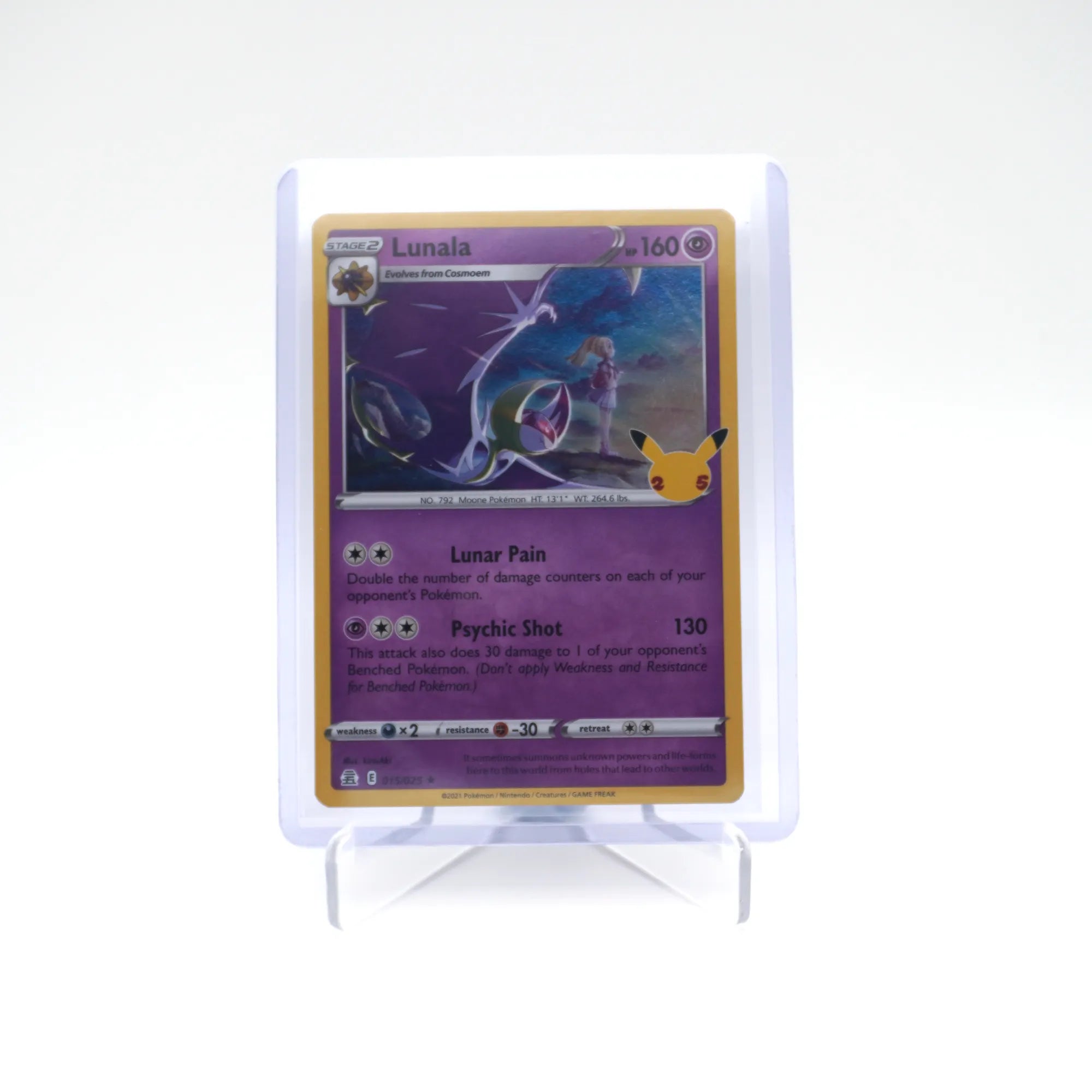 Lunala 015/025 Celebrations Holo Rare Pokemon 25th (Card 3/10)