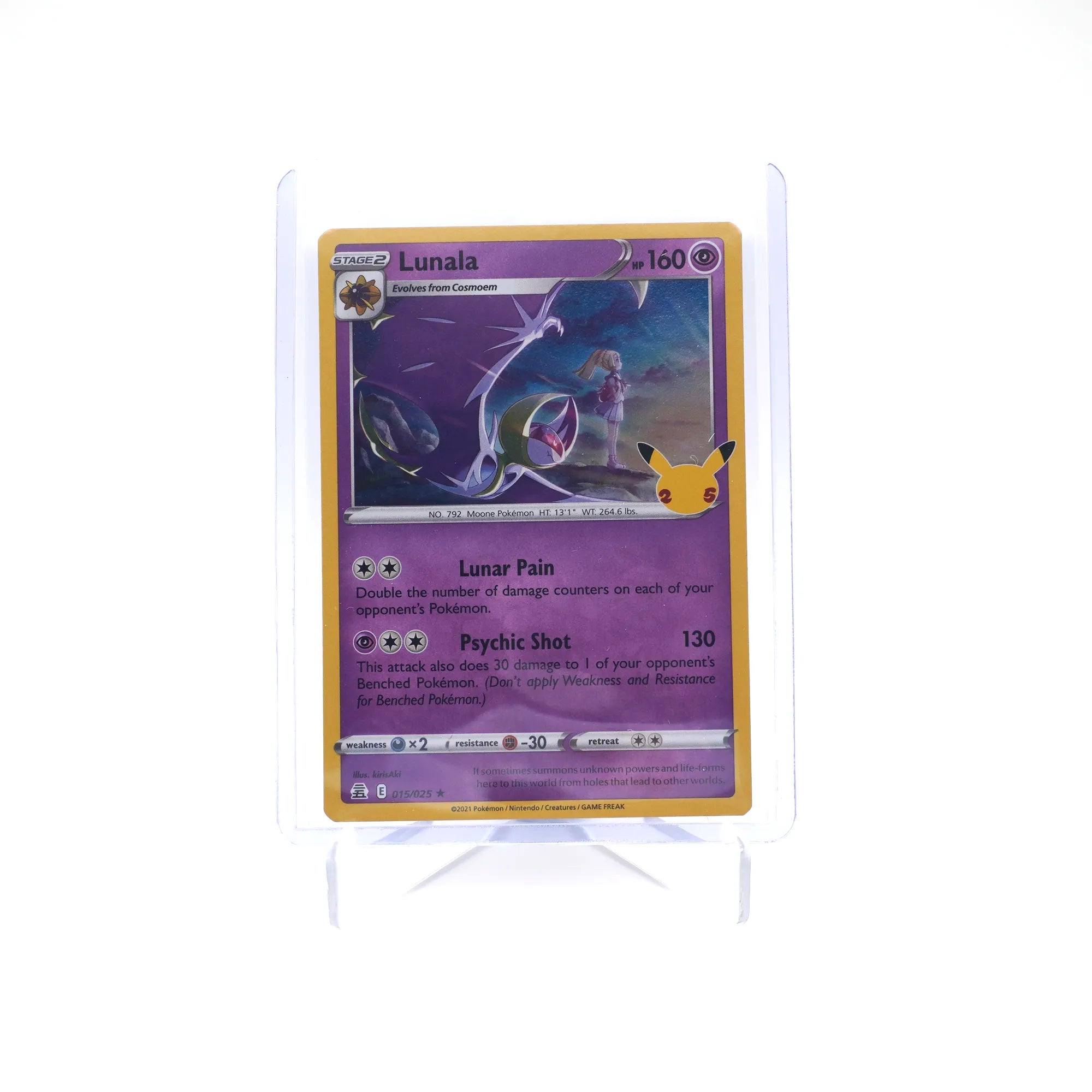 Lunala 015/025 Celebrations Holo Rare Pokemon 25th (Card 4/10)