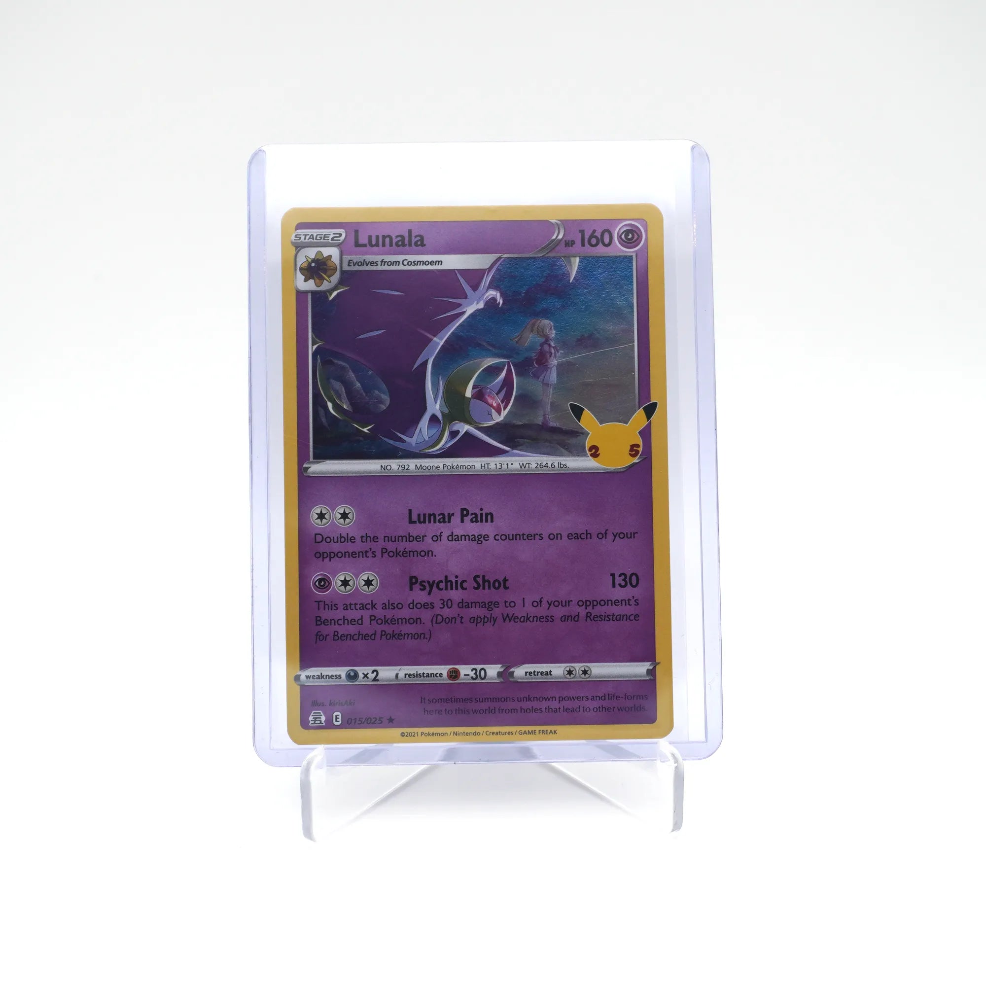 Lunala 015/025 Celebrations Holo Rare Pokemon 25th (Card 6/10)