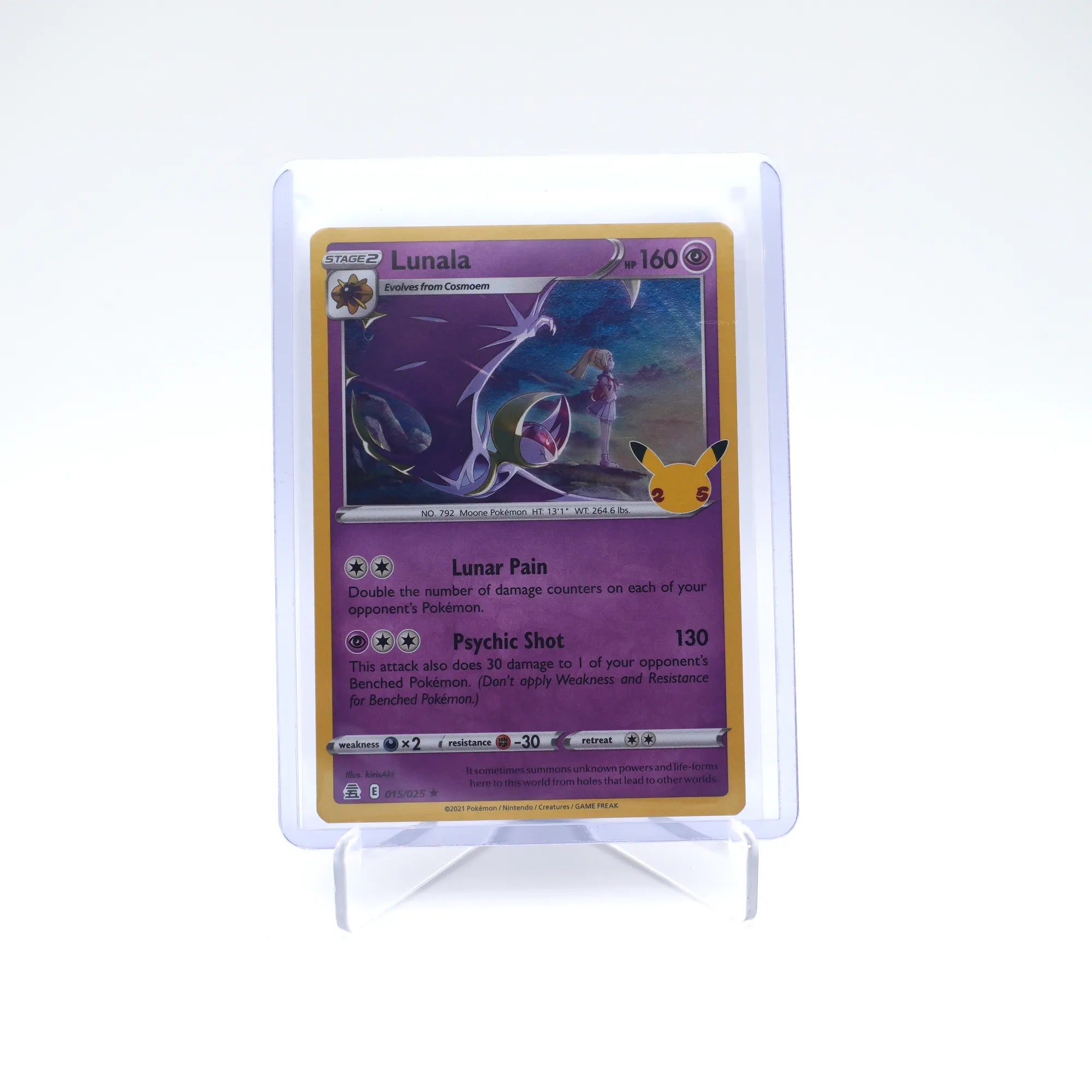 Lunala 015/025 Celebrations Holo Rare Pokemon 25th (Card 8/10)