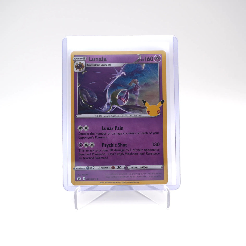 Lunala 015/025 Celebrations Holo Rare Pokemon 25th (Card 9/10)