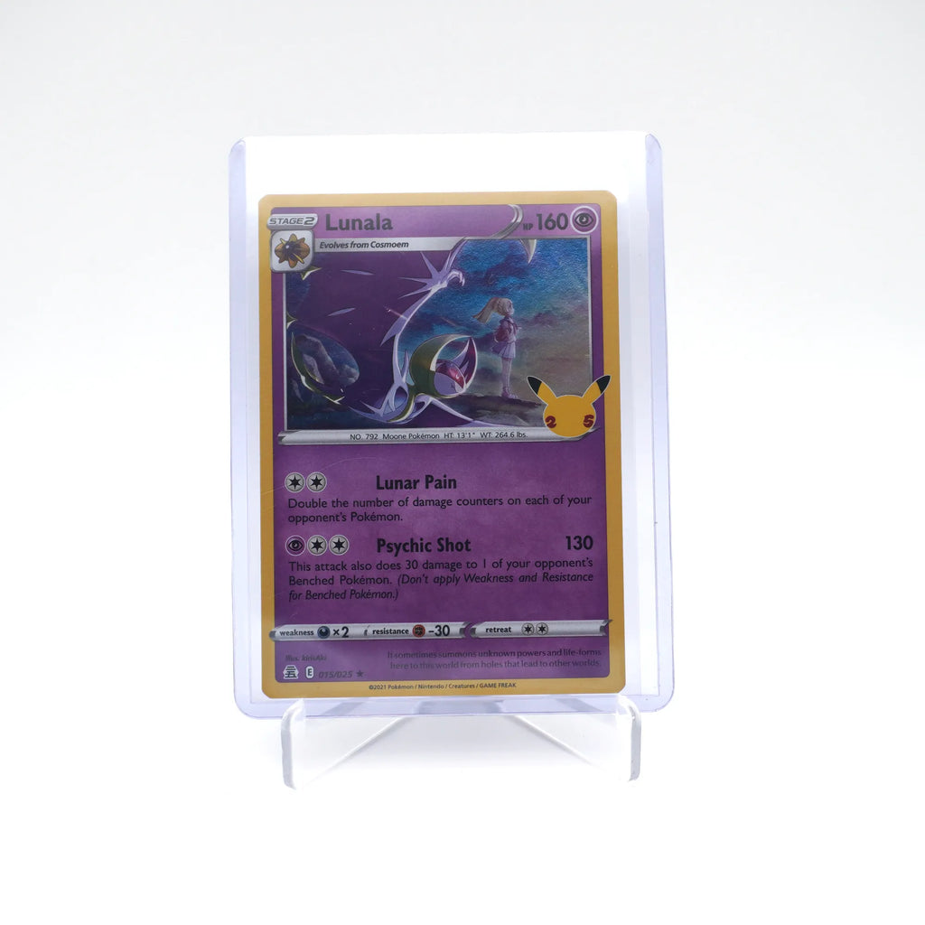 Lunala 015/025 Celebrations Holo Rare Pokemon 25th (Card 10/10)