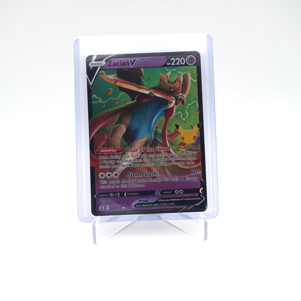 ZACIAN V 016/025 Celebrations 25th Anniversary Pokemon (Card 6/10)