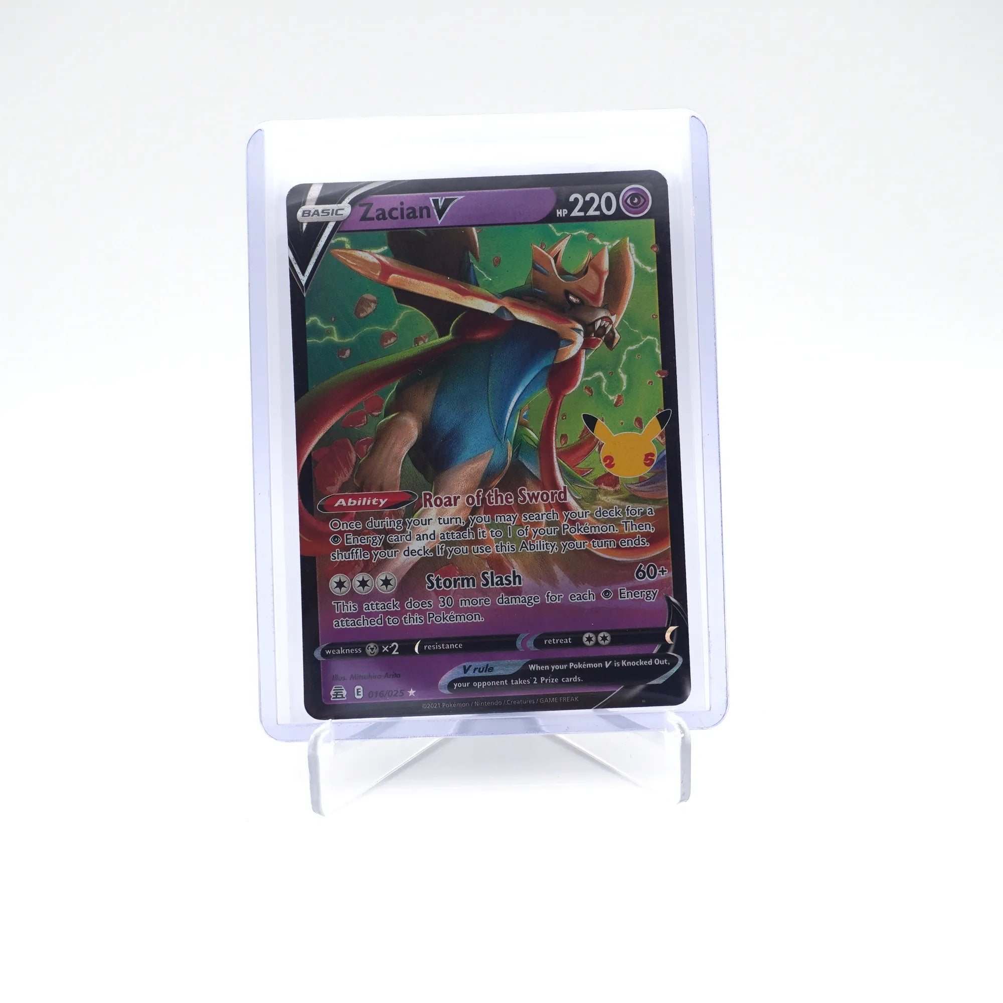 ZACIAN V 016/025 Celebrations 25th Anniversary Pokemon (Card 6/10)