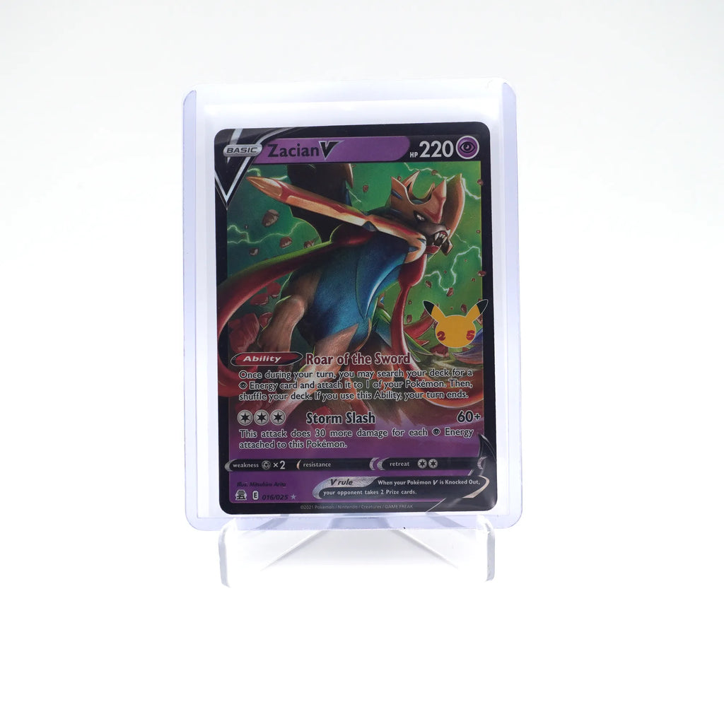 ZACIAN V 016/025 Celebrations 25th Anniversary Pokemon (Card 7/10)
