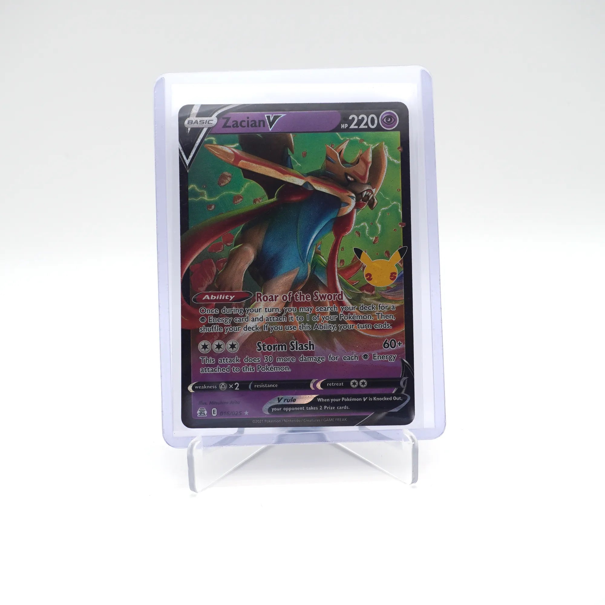 ZACIAN V 016/025 Celebrations 25th Anniversary Pokemon (Card 10/10)