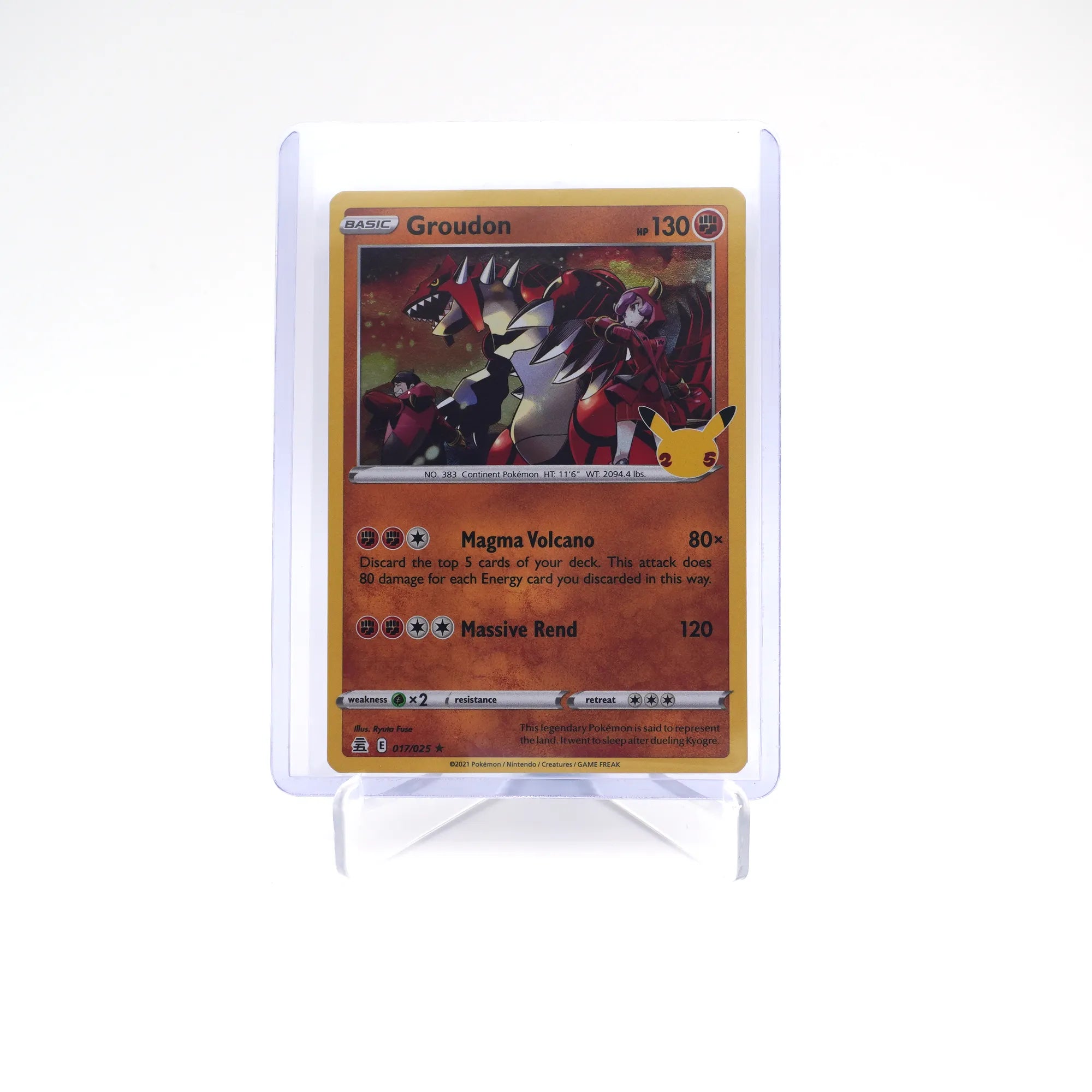 GROUDON 017/025 25TH CELEBRATIONS POKEMON (Card 7/10)