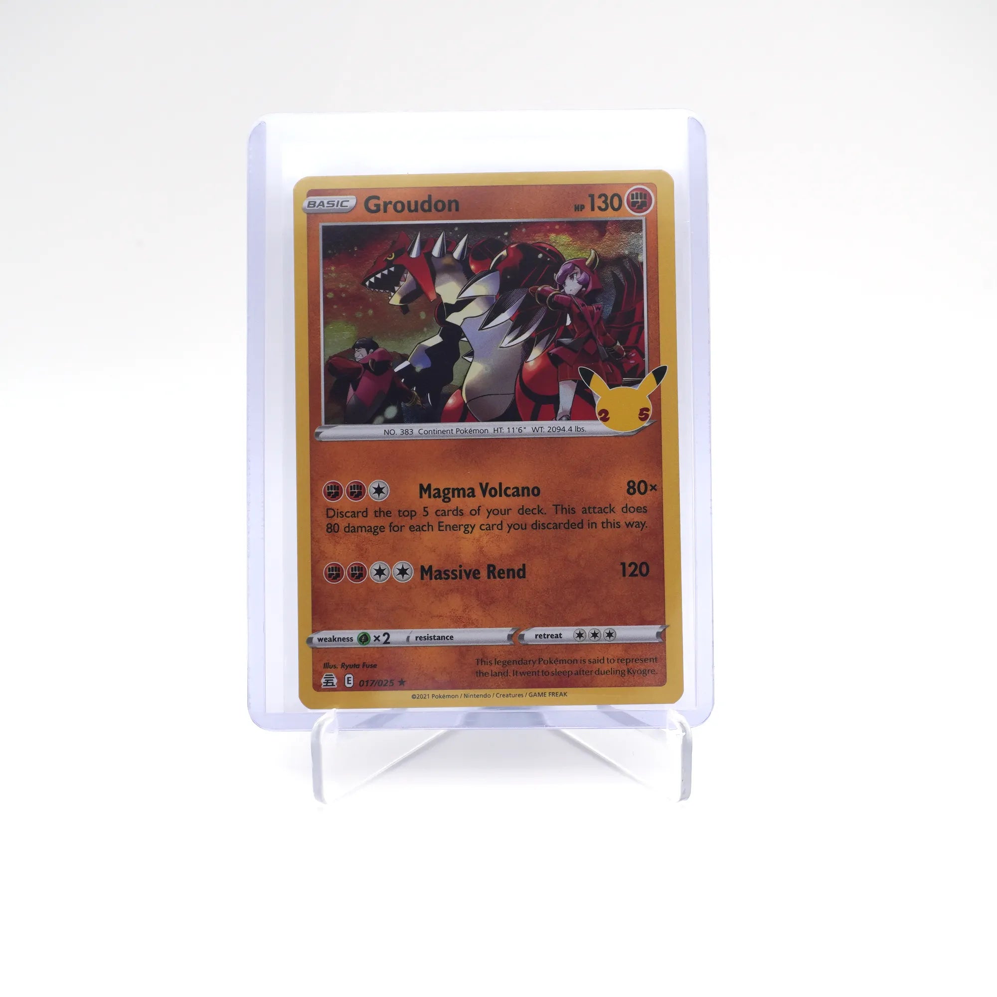 GROUDON 017/025 25TH CELEBRATIONS POKEMON (Card 8/10)