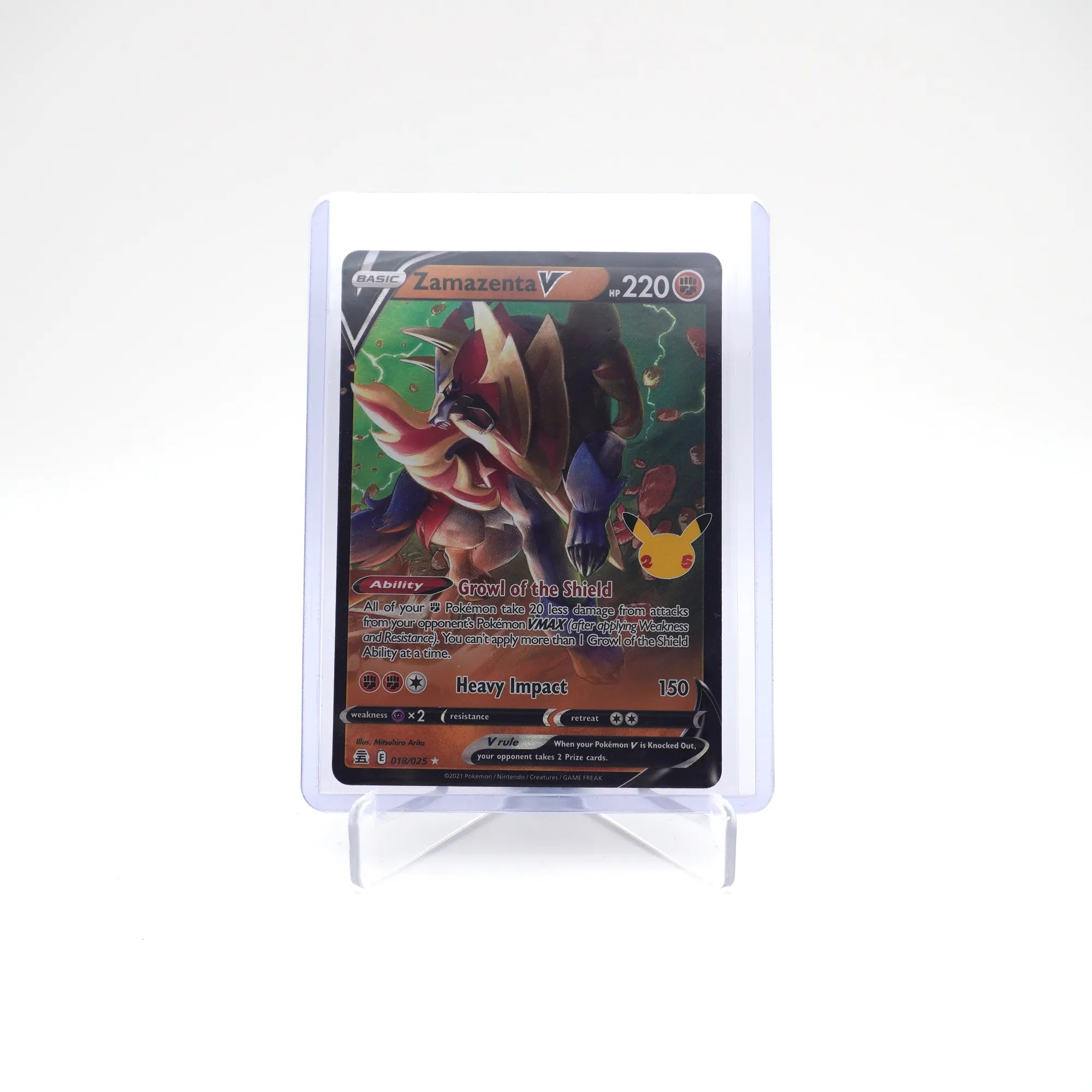 ZAMAZENTA V 018/025 25TH CELEBRATIONS POKEMON (Card 1/9)