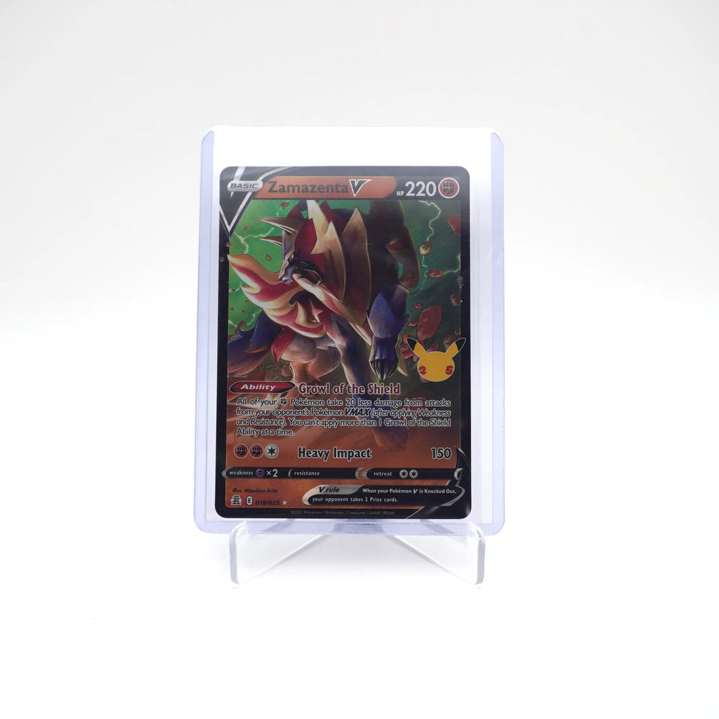 ZAMAZENTA V 018/025 25TH CELEBRATIONS POKEMON (Card 2/9)