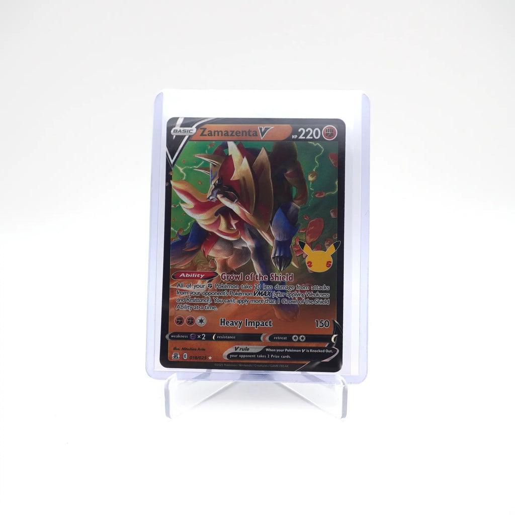 ZAMAZENTA V 018/025 25TH CELEBRATIONS POKEMON (Card 4/9)