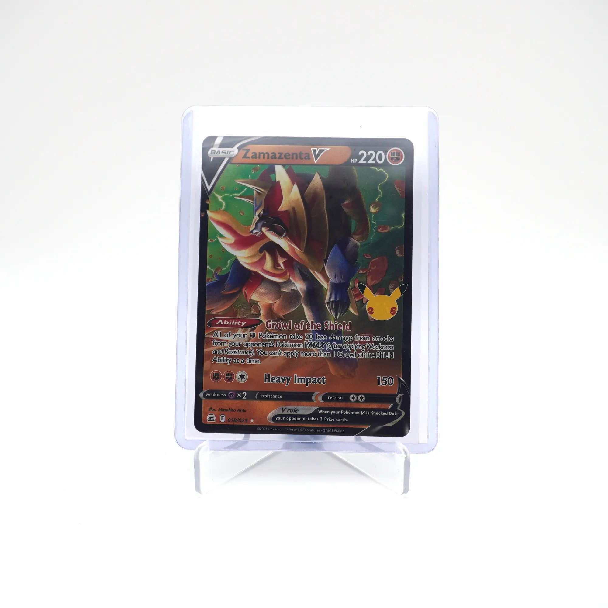 ZAMAZENTA V 018/025 25TH CELEBRATIONS POKEMON (Card 6/9)