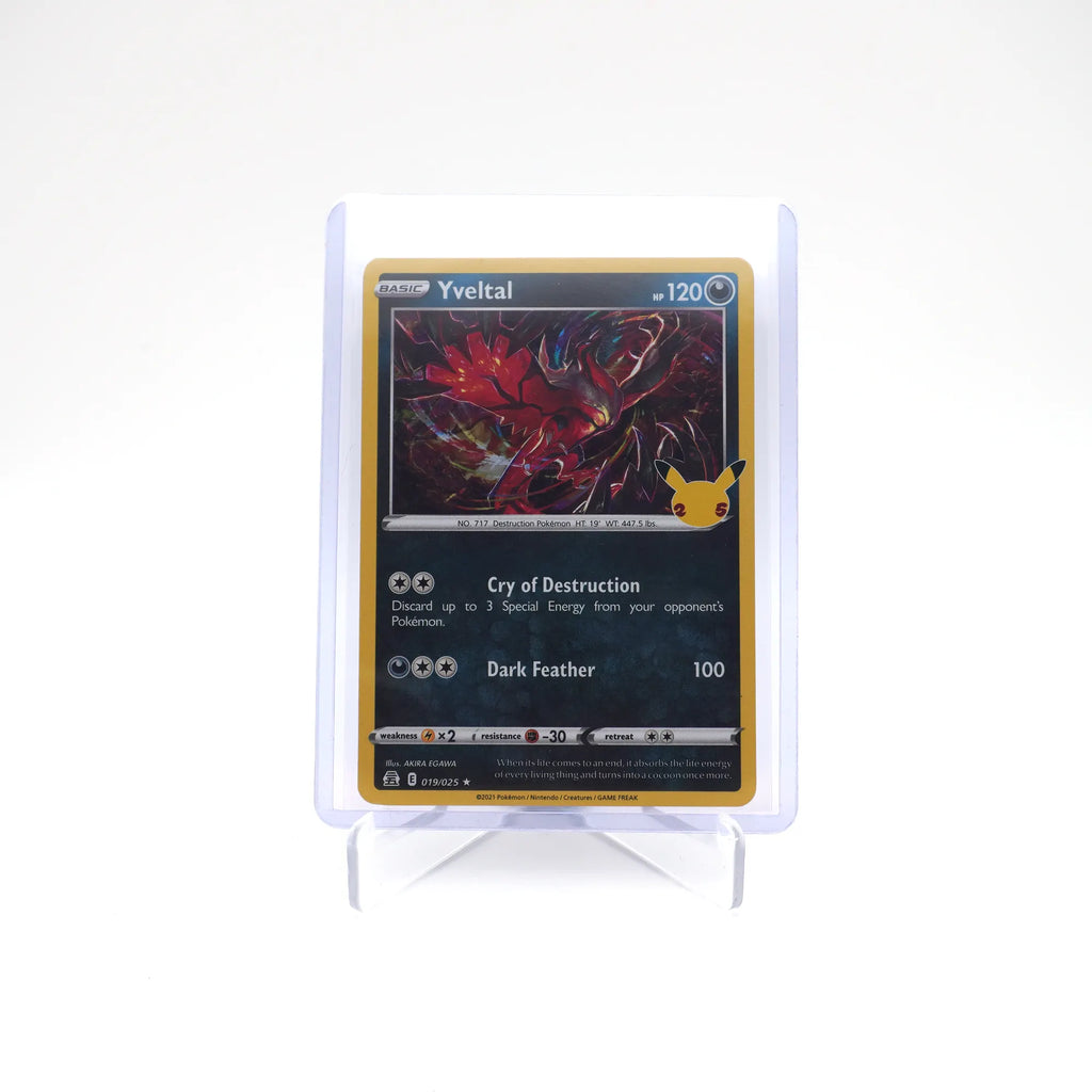 Pokémon TCG Yveltal 019/025 Celebrations Holo Rare 25th (Card 3/10)