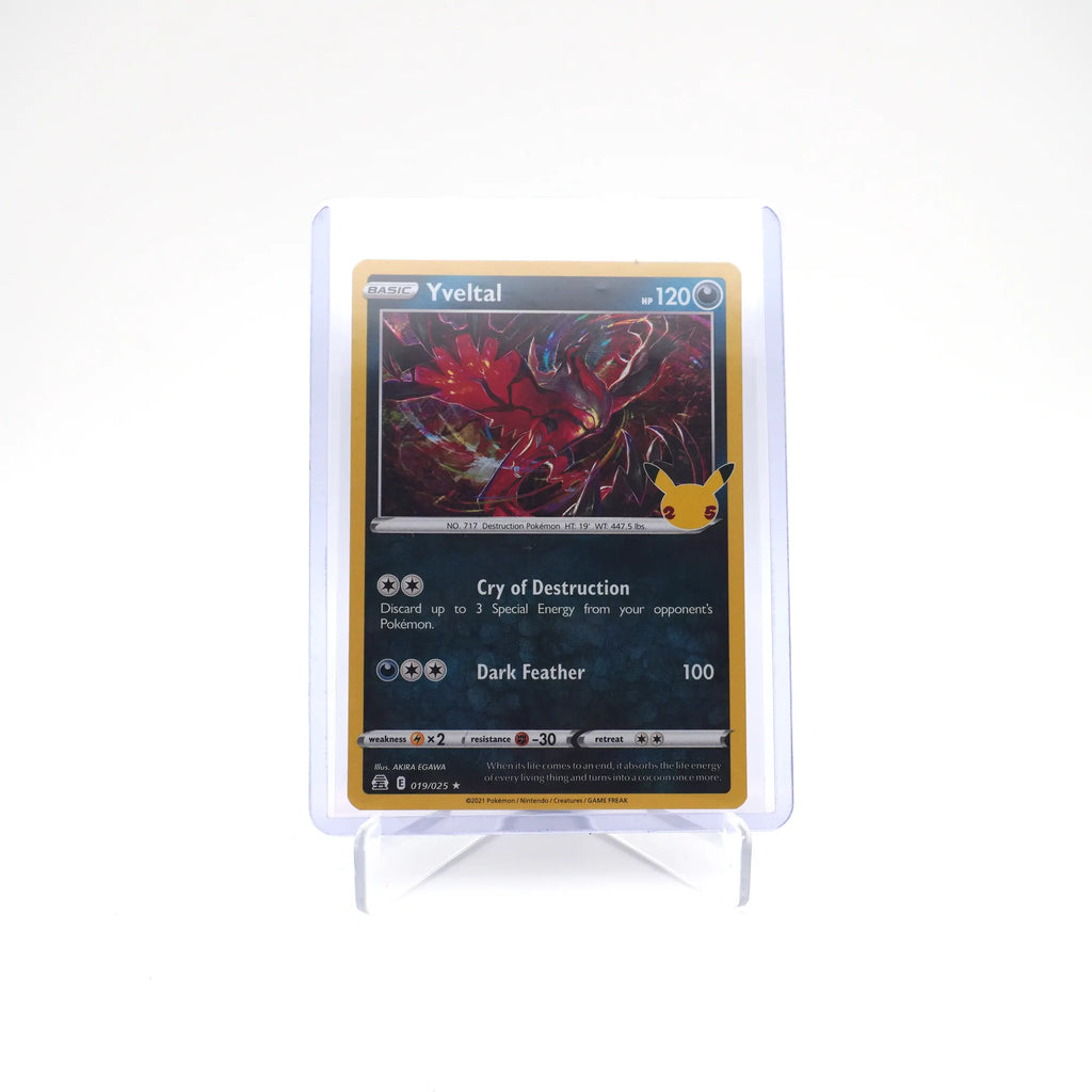 Pokémon TCG Yveltal 019/025 Celebrations Holo Rare 25th (Card 5/10)