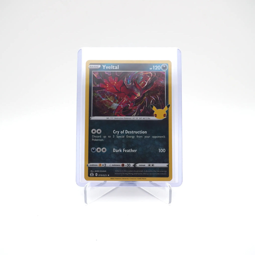 Pokémon TCG Yveltal 019/025 Celebrations Holo Rare 25th (Card 9/10)