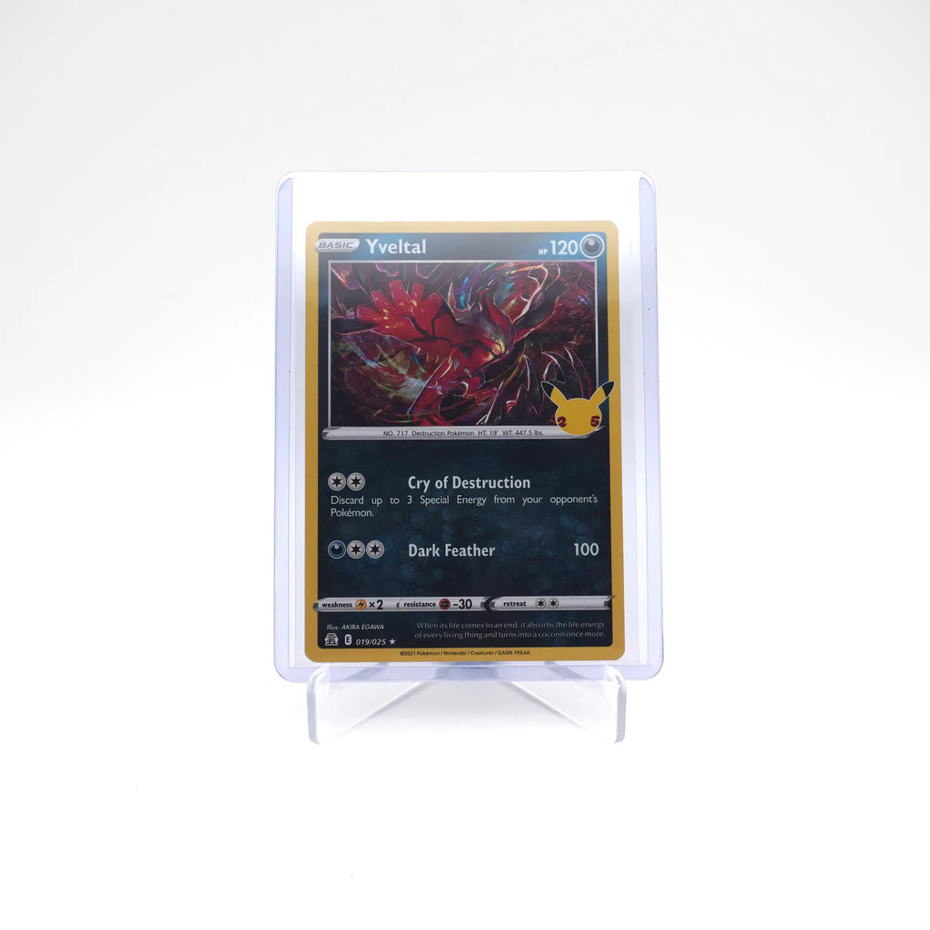 Pokémon TCG Yveltal 019/025 Celebrations Holo Rare 25th (Card 10/10)