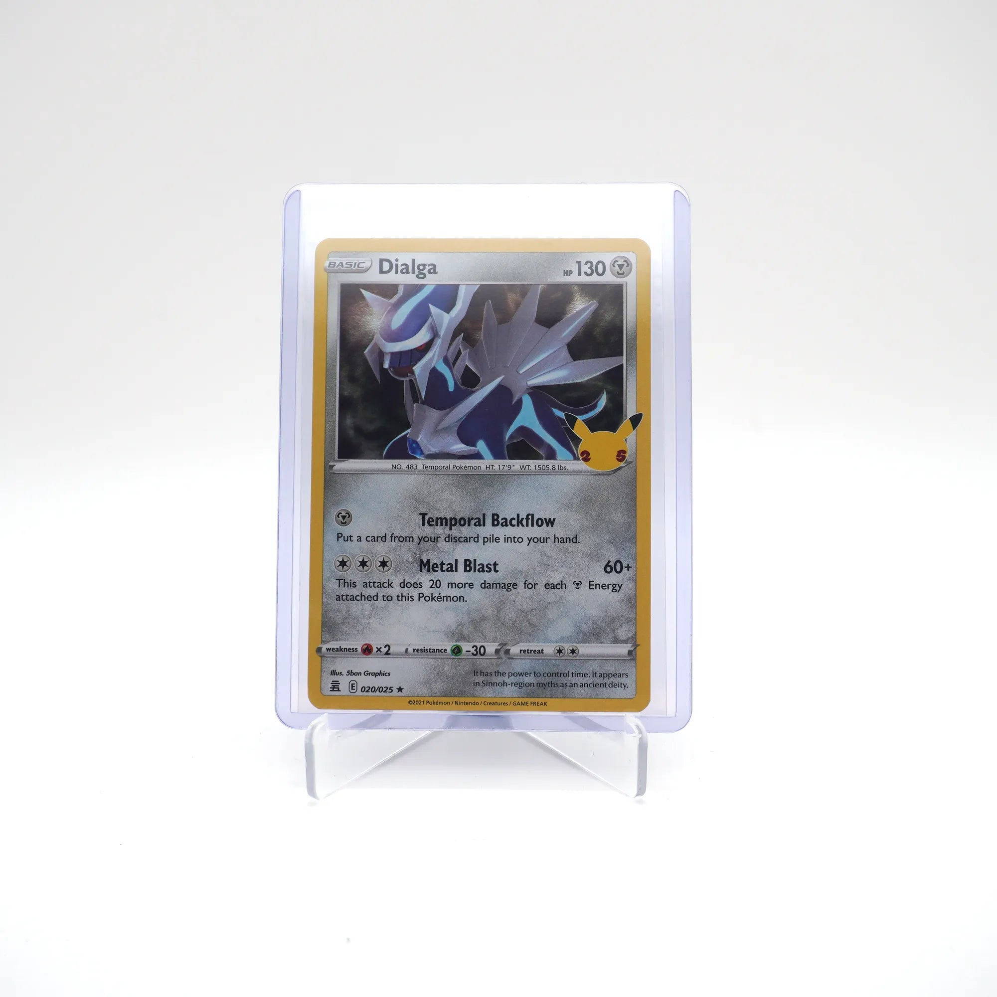 Dialga 020/025 - Pokemon TCG 25th Celebrations Anniversary Holo Rare (Card 10/10)
