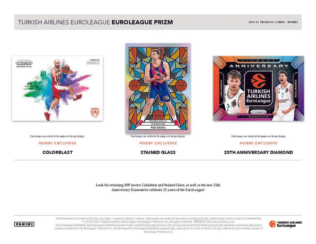 2024-25 Panini Prizm Turkish Airlines Euroleague Basketball Hobby Box  Regular price