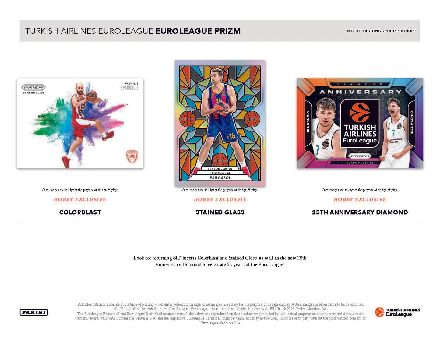 2024-25 Panini Prizm Turkish Airlines Euroleague Basketball Hobby Box  Regular price