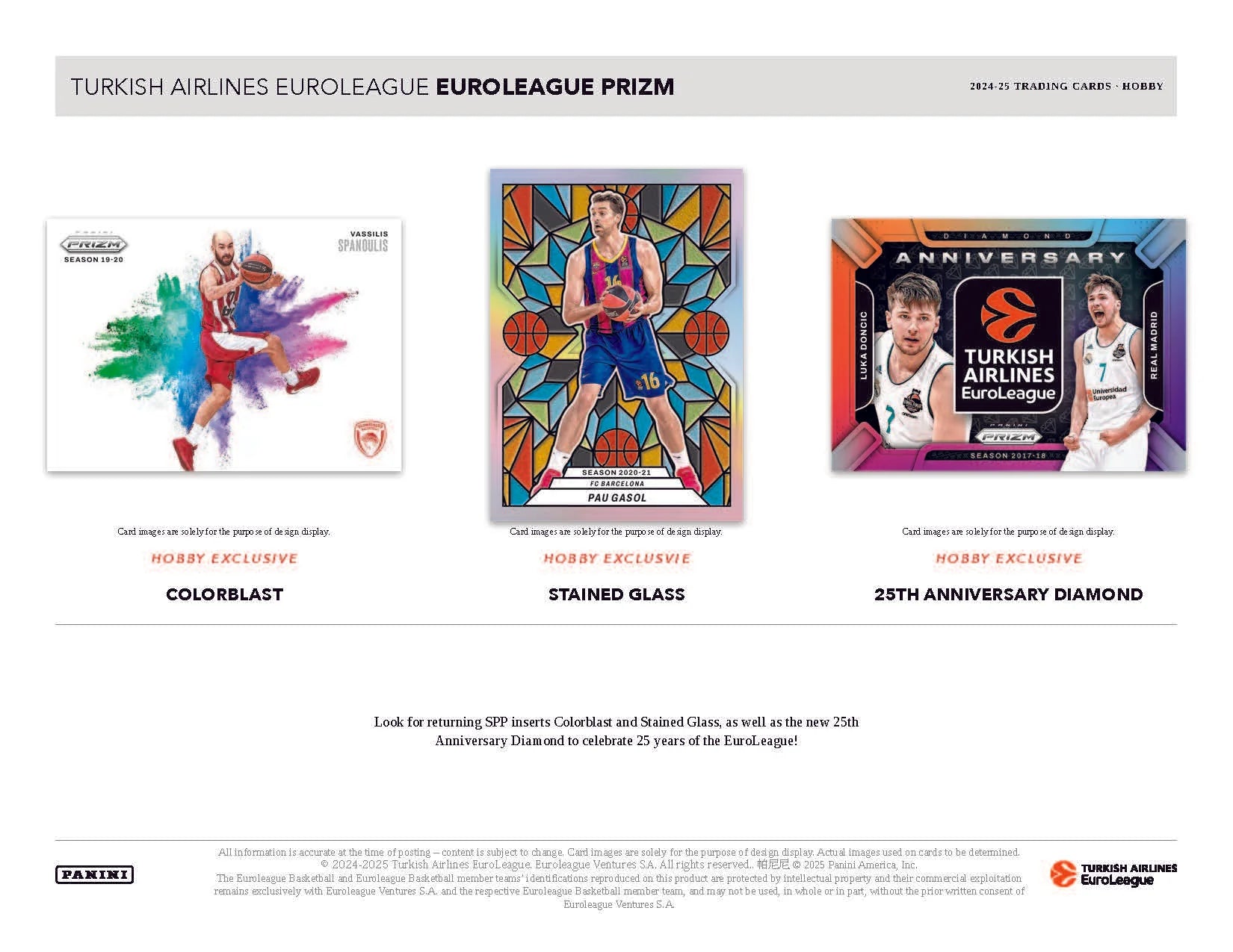 2024-25 Panini Prizm Turkish Airlines Euroleague Basketball Hobby Box  Regular price