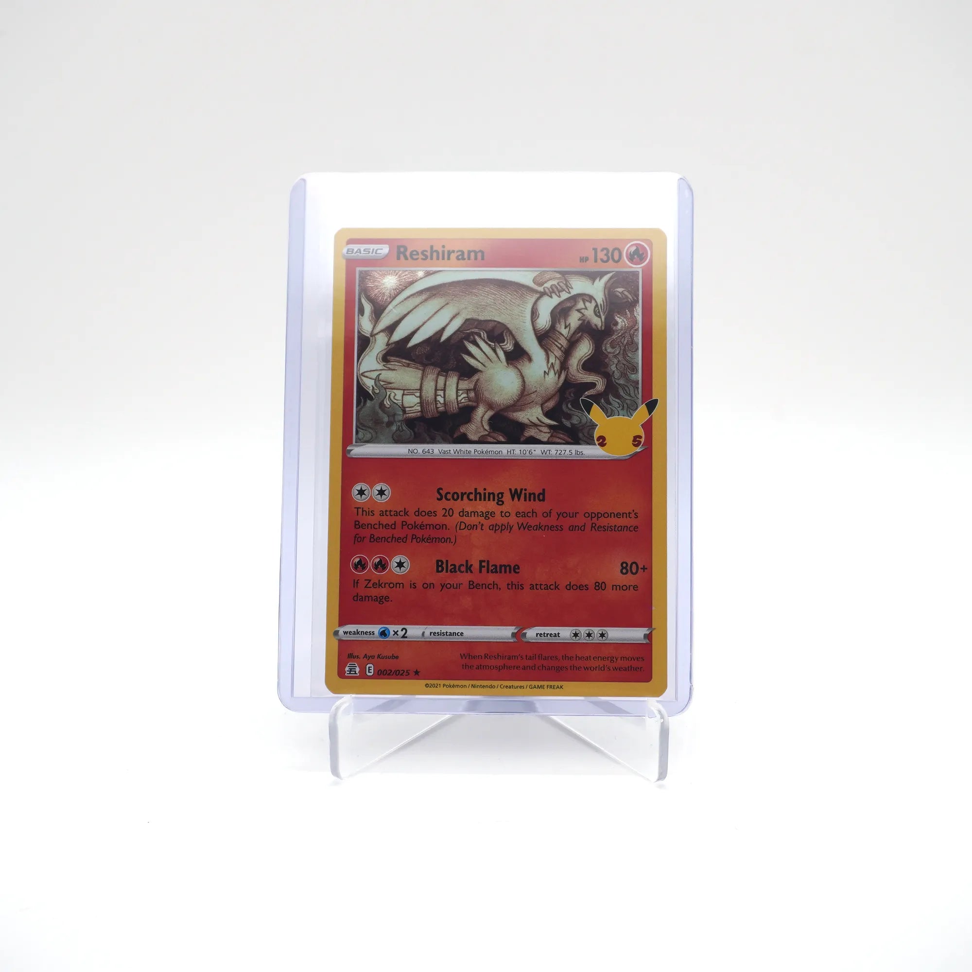 RESHIRAM 002/025 25TH CELEBRATIONS POKEMON (Card 6/10)