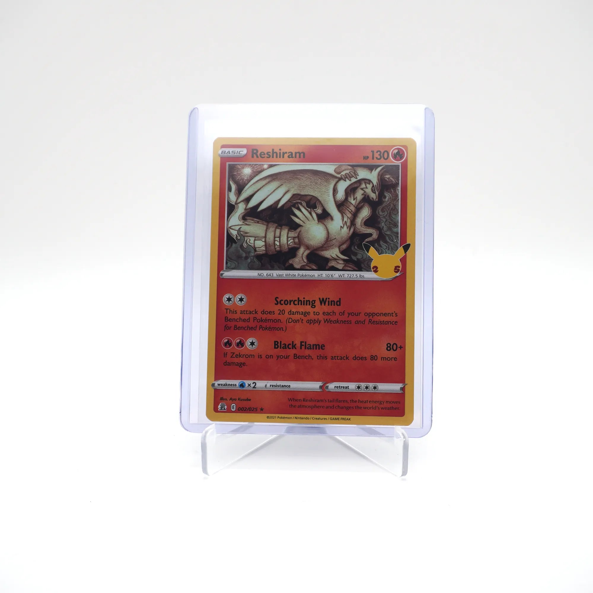 RESHIRAM 002/025 25TH CELEBRATIONS POKEMON (Card 7/10)