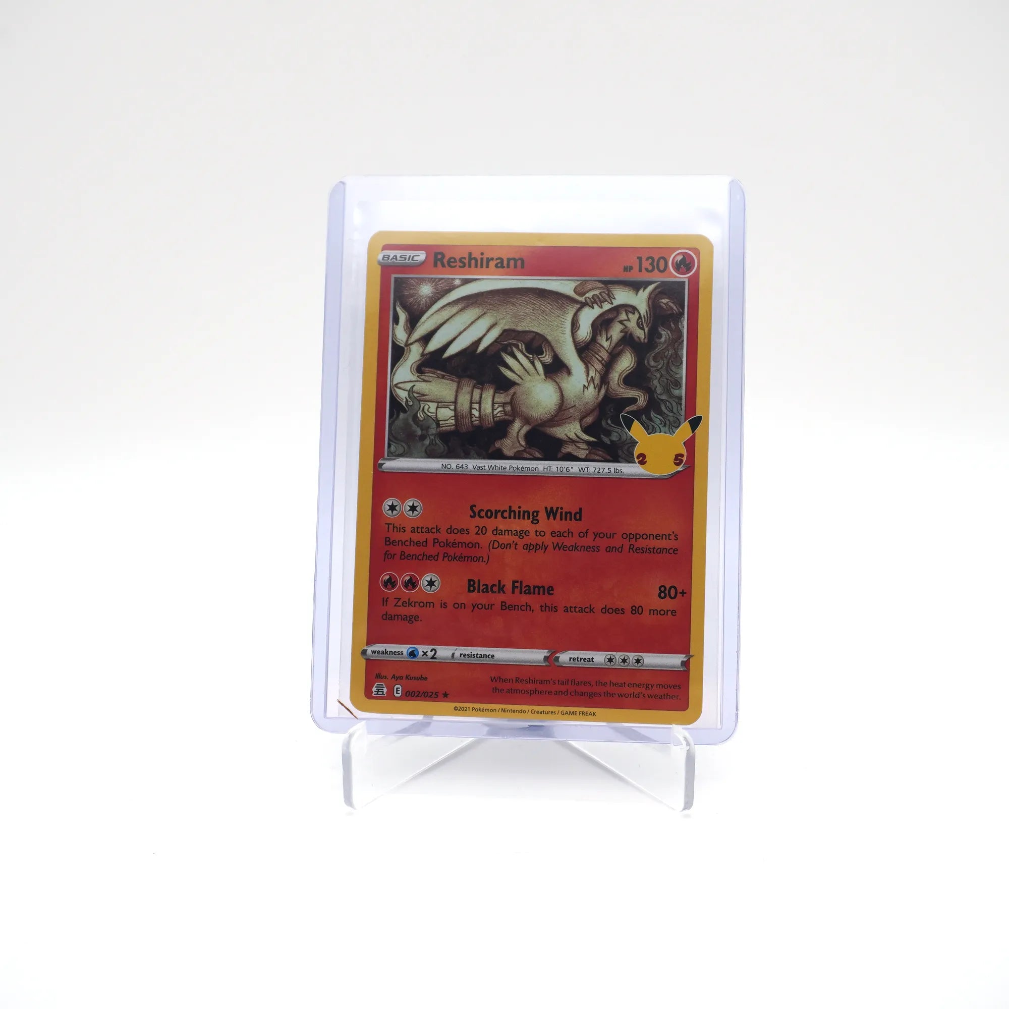RESHIRAM 002/025 25TH CELEBRATIONS POKEMON (Card 8/10)