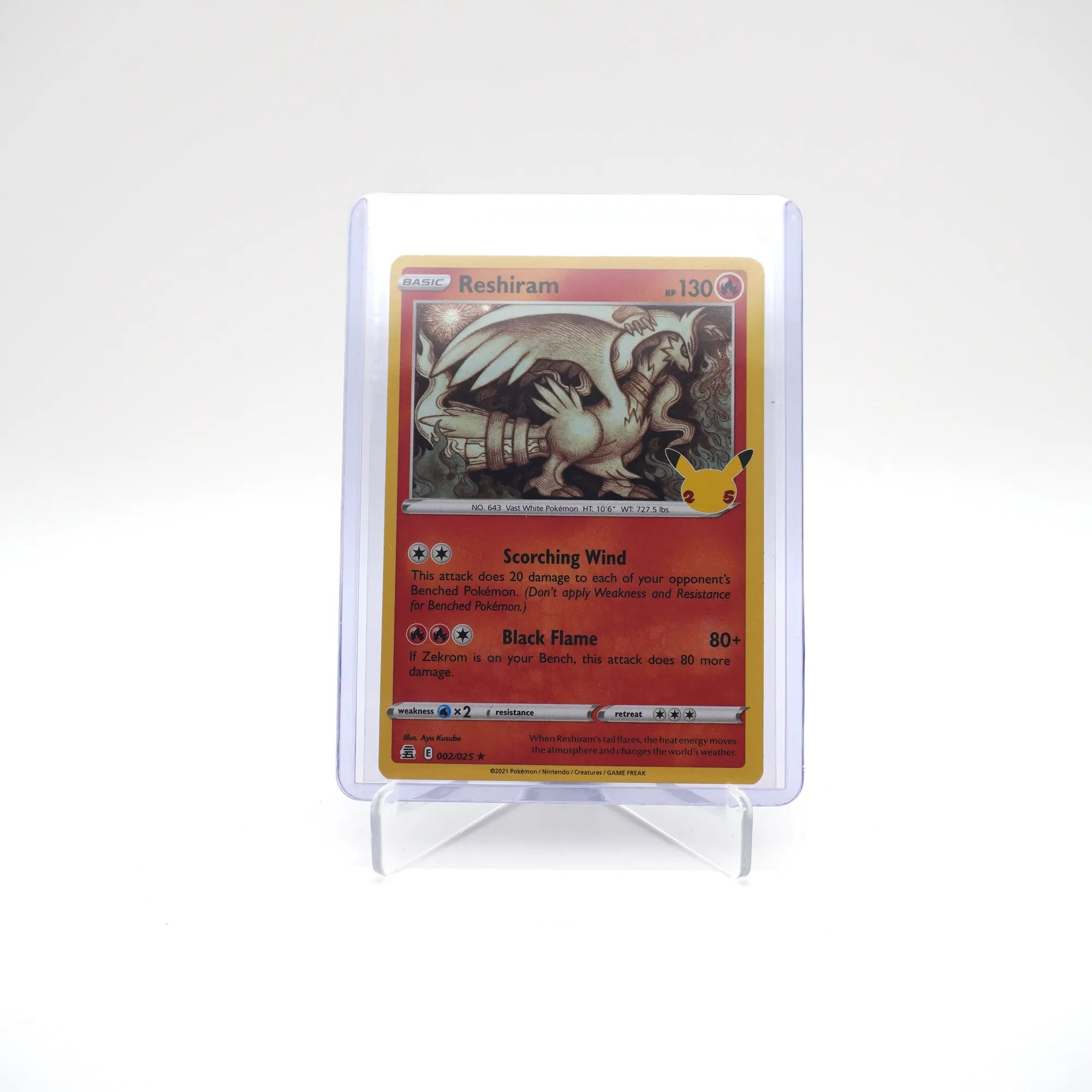 RESHIRAM 002/025 25TH CELEBRATIONS POKEMON (Card 9/10)