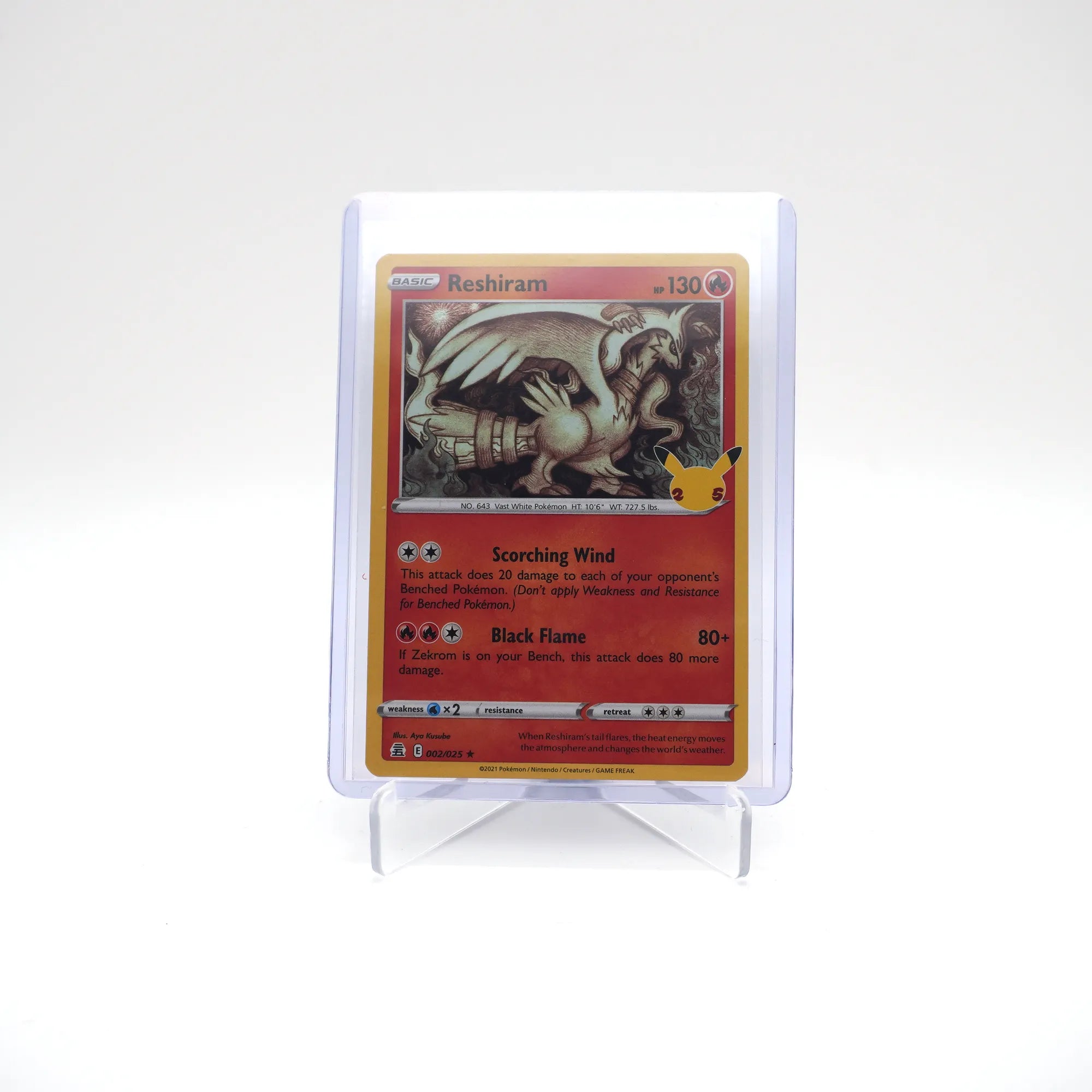 RESHIRAM 002/025 25TH CELEBRATIONS POKEMON (Card 10/10)