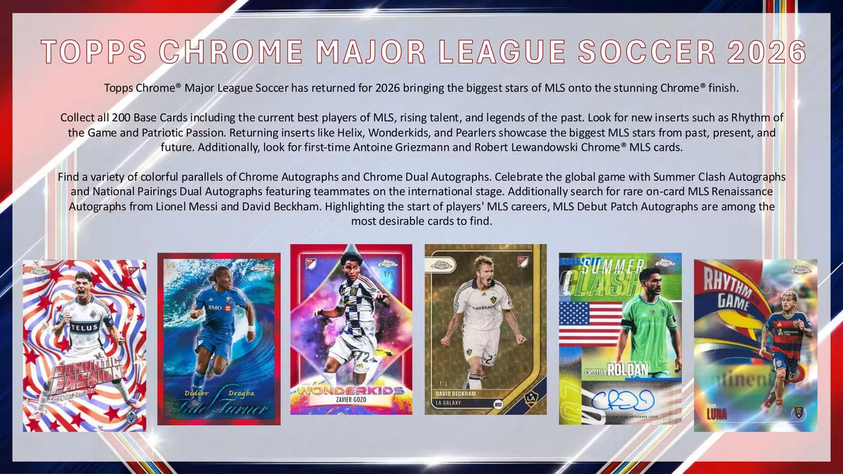 2026 Topps Chrome MLS Hobby Box